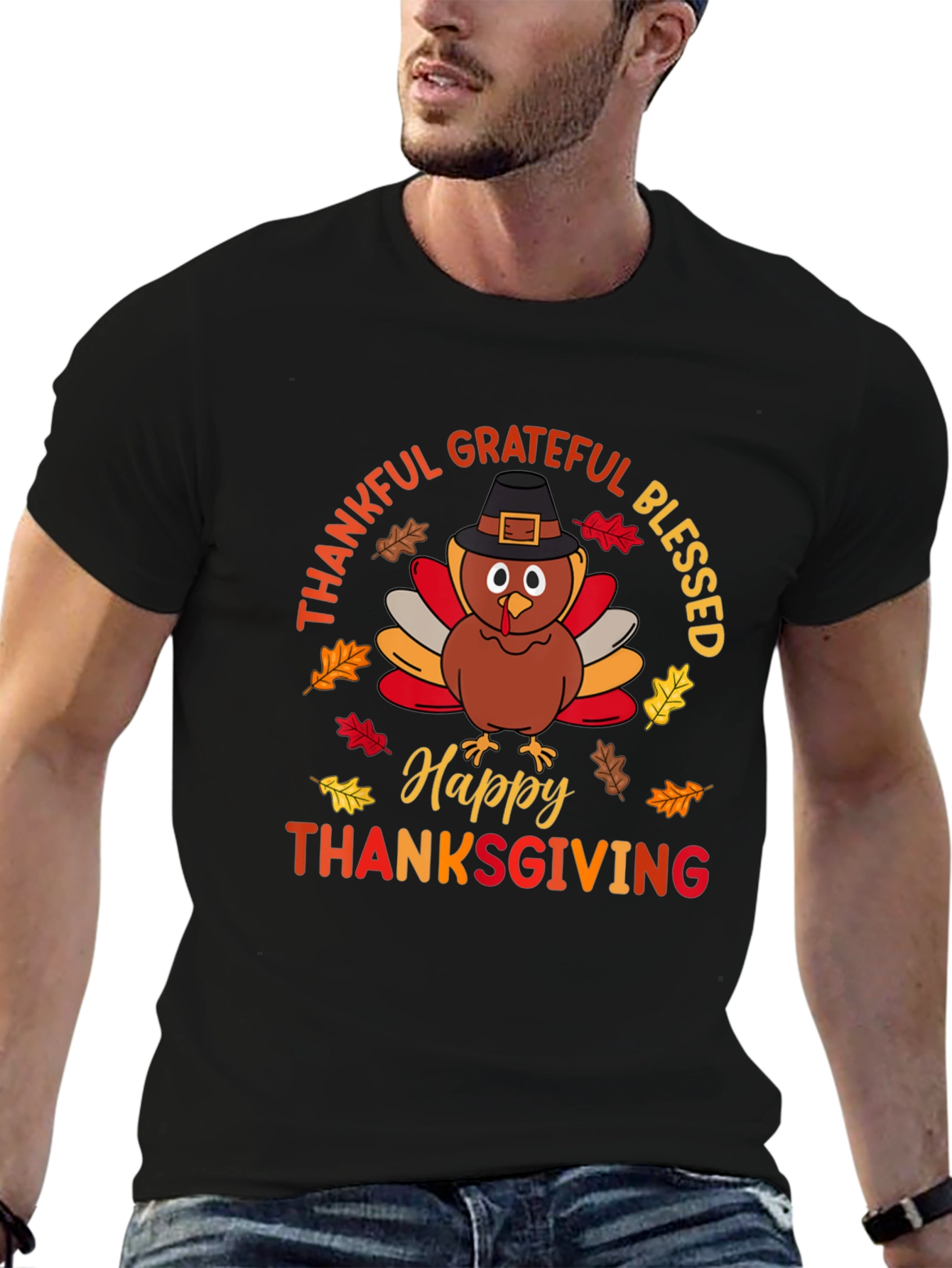 Thanksgiving Turkey Graphic T-Shirt