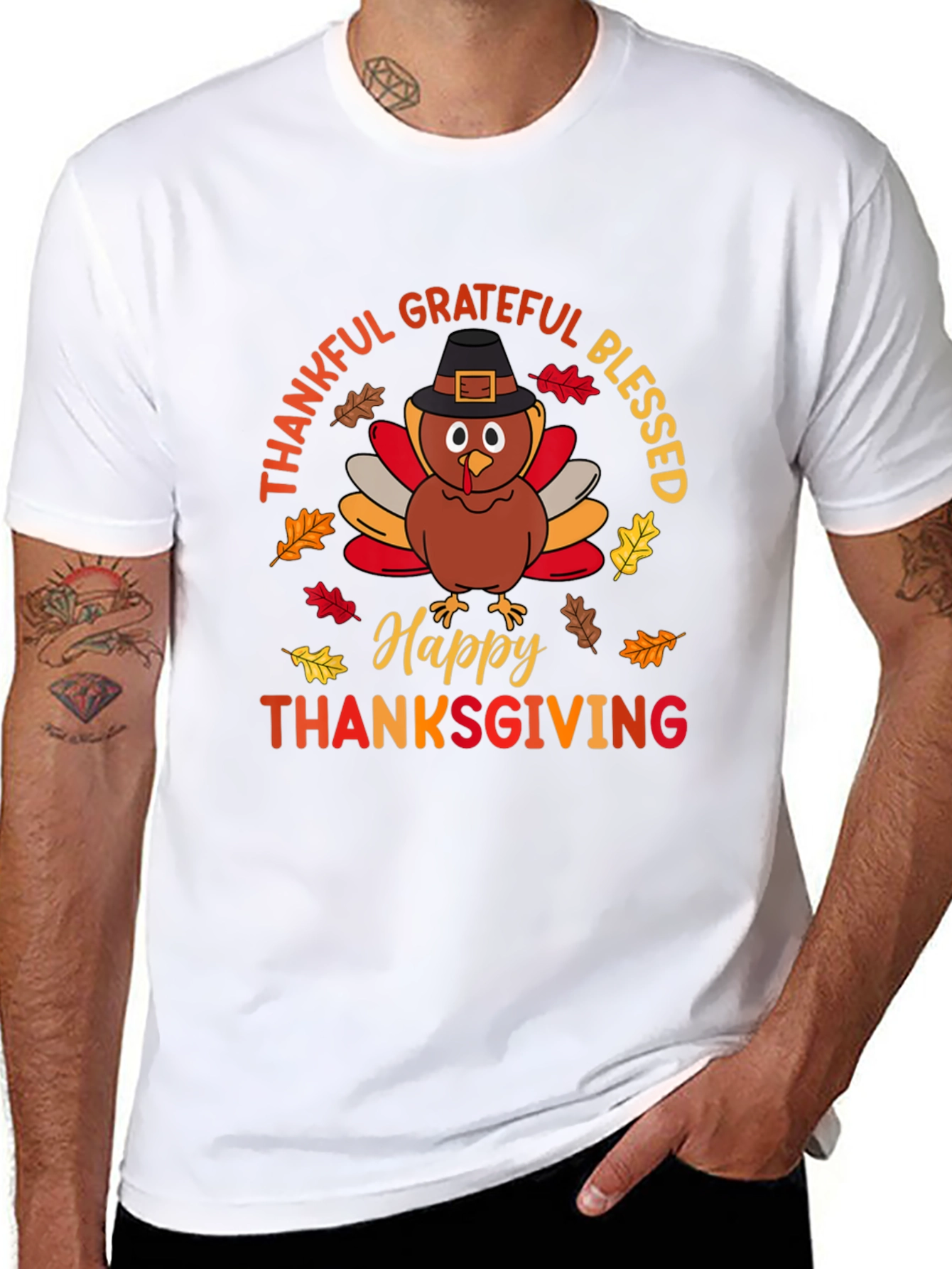Thanksgiving Turkey Graphic T-Shirt