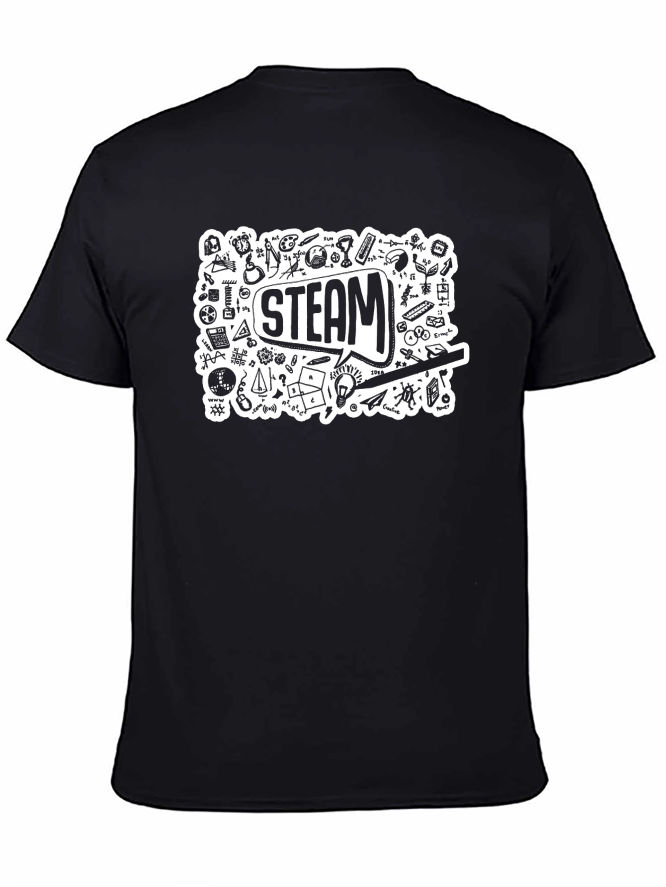 STEAM Doodle Black T-Shirt