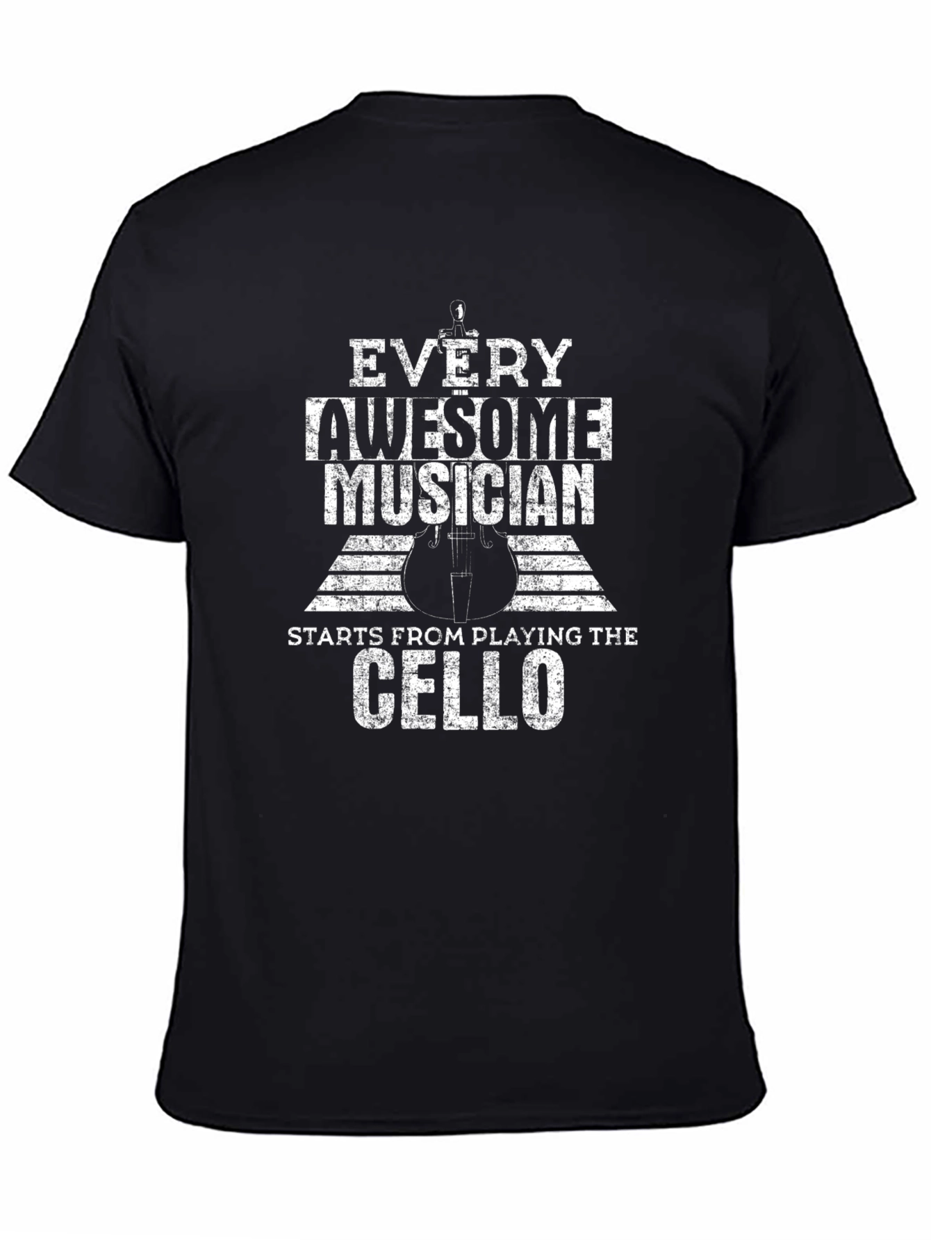 Cello Musician Black T-Shirt