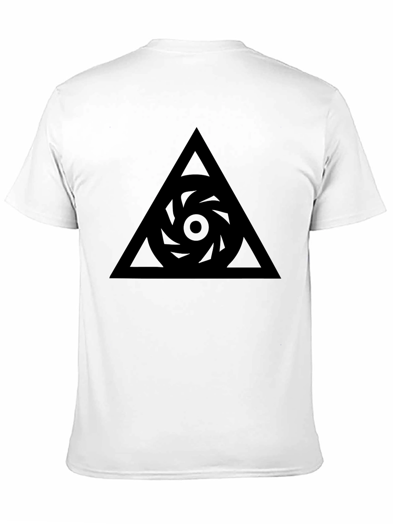 Abstract Triangle Symbol Black T-Shirt