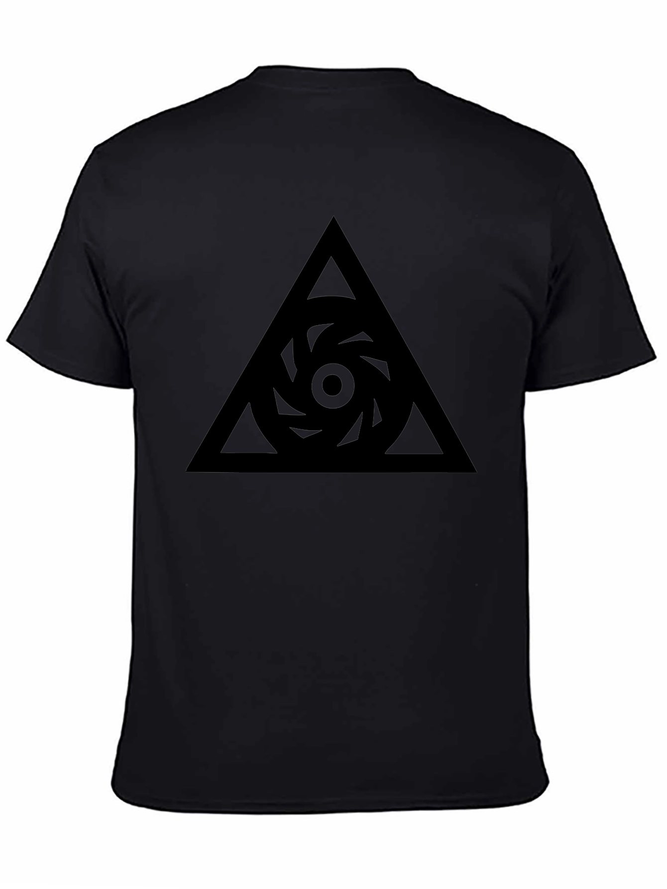 Abstract Triangle Symbol Black T-Shirt