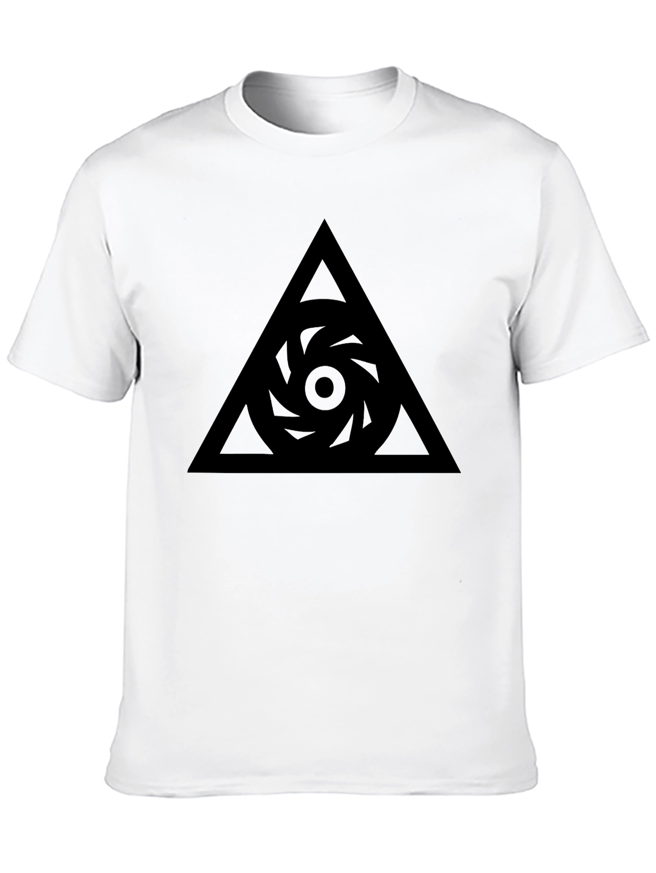 Abstract Triangle Symbol Black T-Shirt