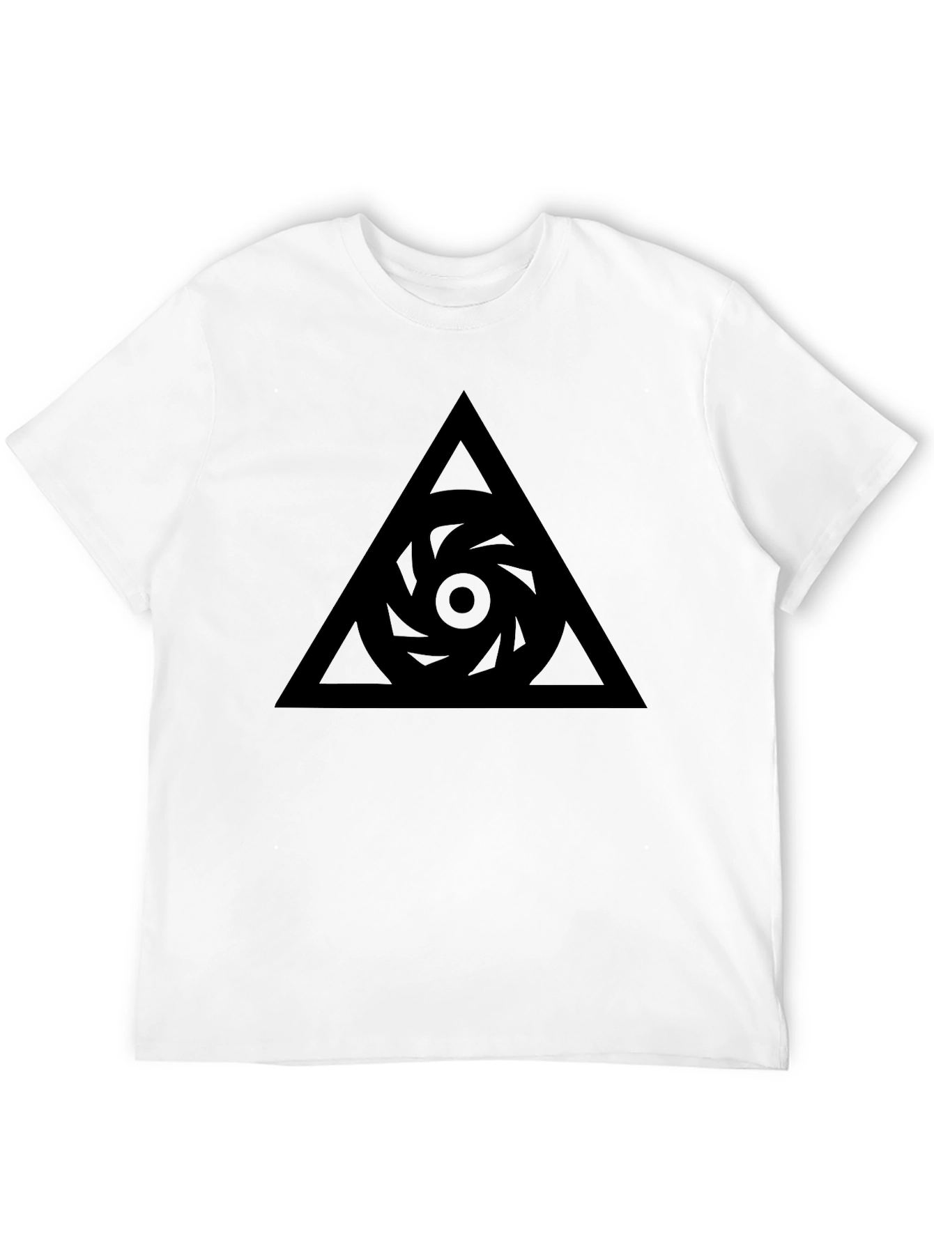 Abstract Triangle Symbol Black T-Shirt