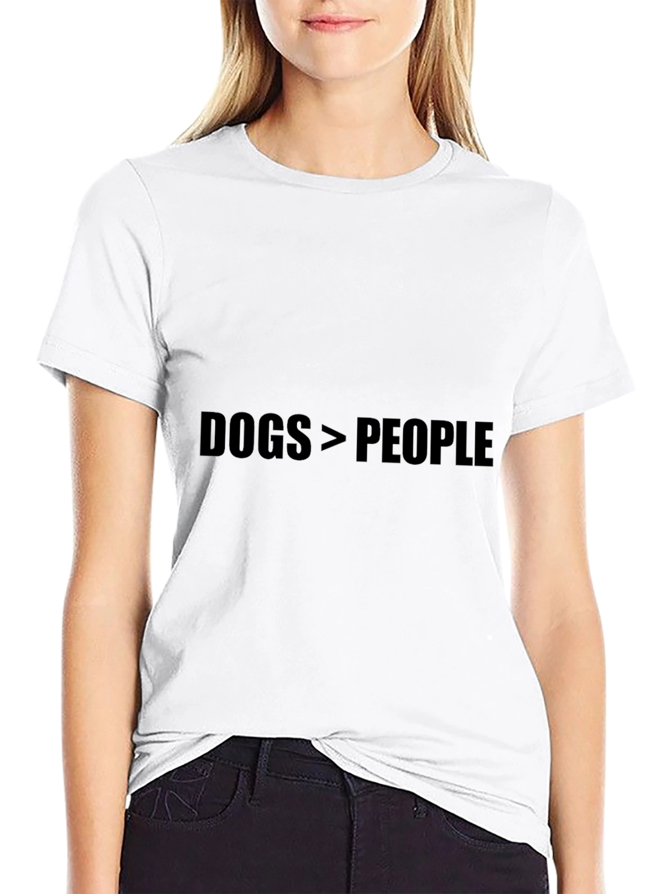 Dogs > People Black Graphic Tee