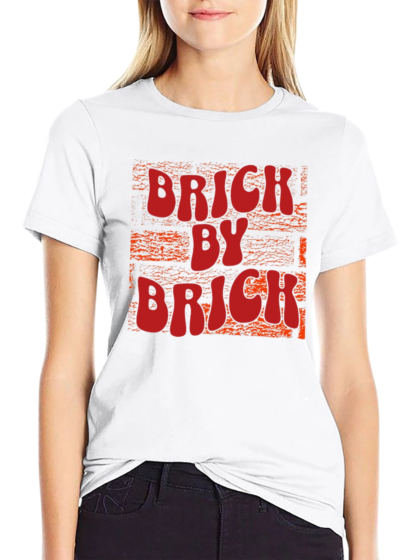 Brick By Brick Graphic Tee - Black