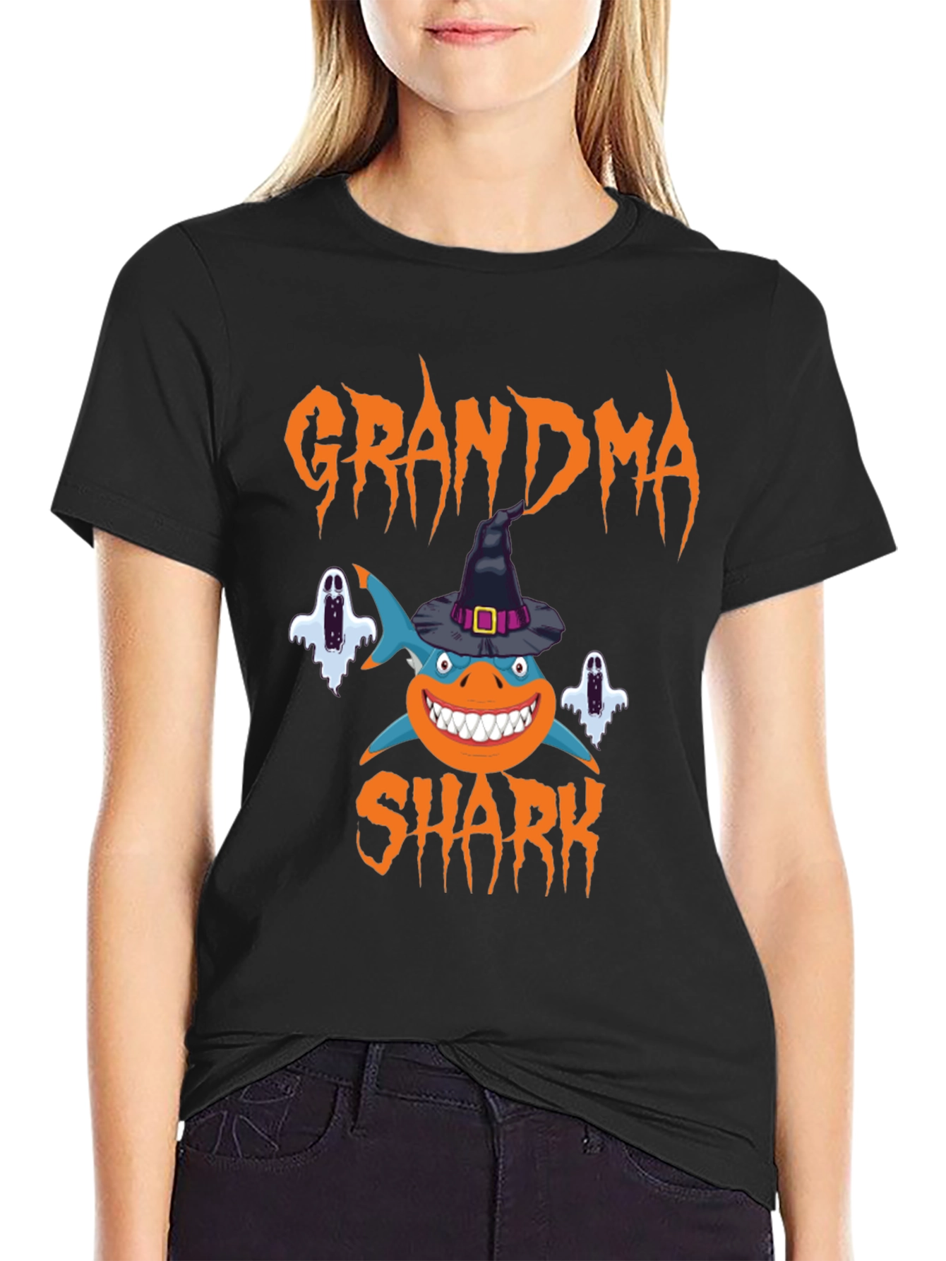 Grandma Shark Halloween T-Shirt