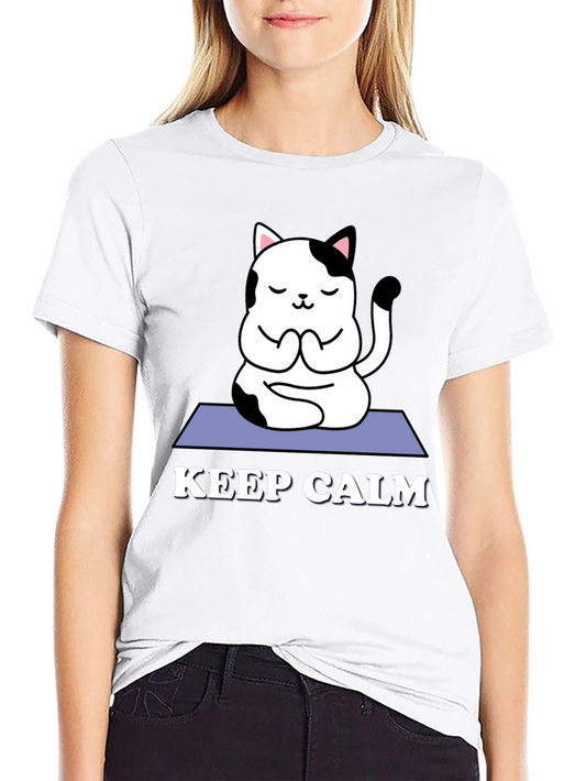 Yoga Cat T-Shirt: Keep Calm and Meditate