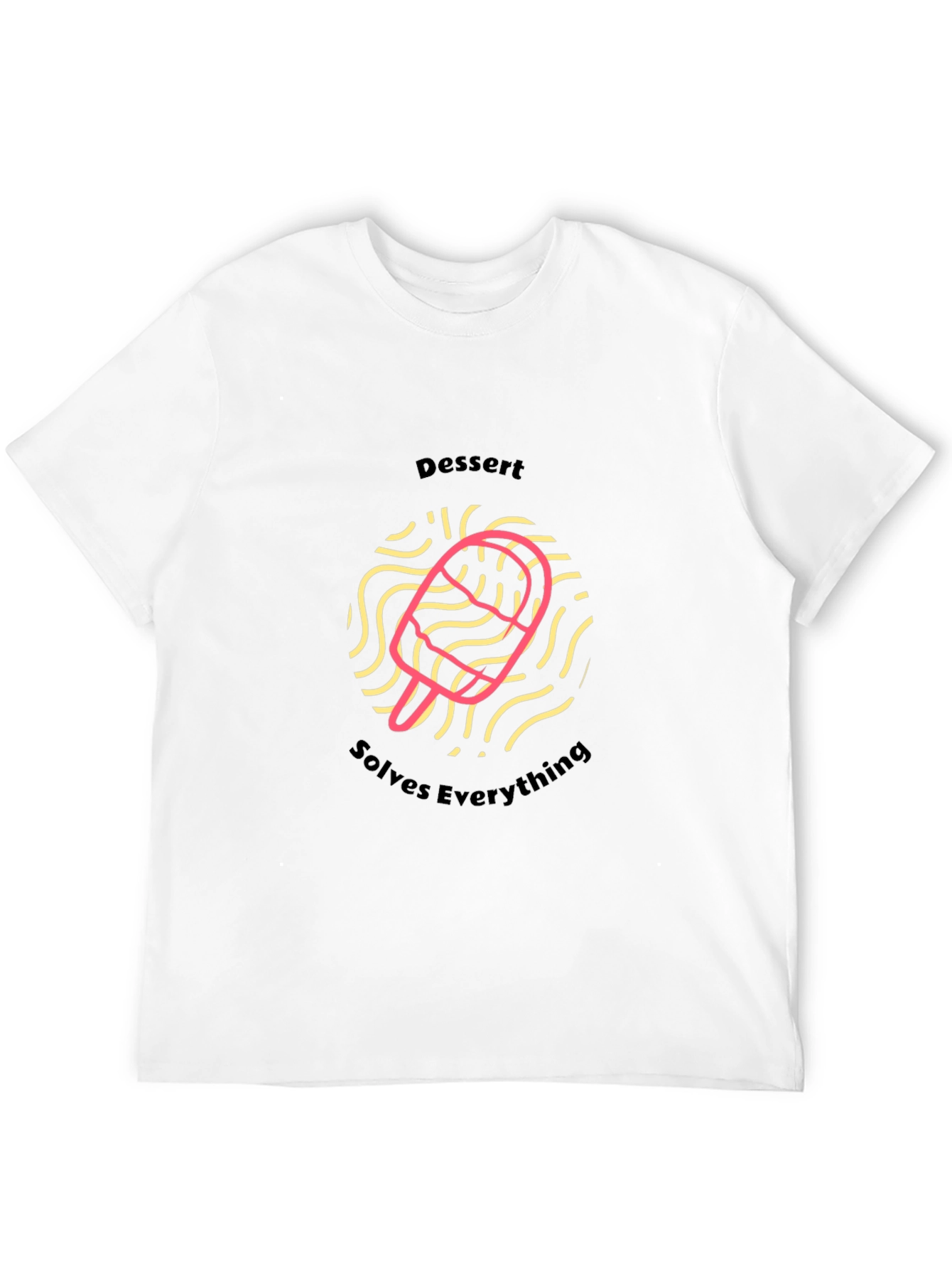 Dessert Solves Everything Black T-Shirt