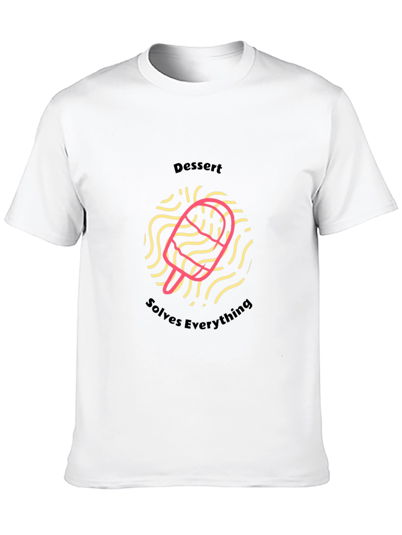 Dessert Solves Everything Black T-Shirt
