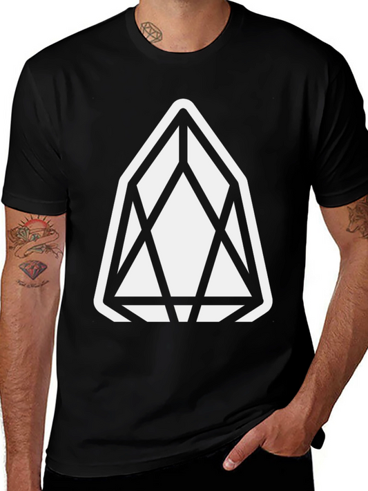 Geometric Graphic Tee - Modern Black T-Shirt