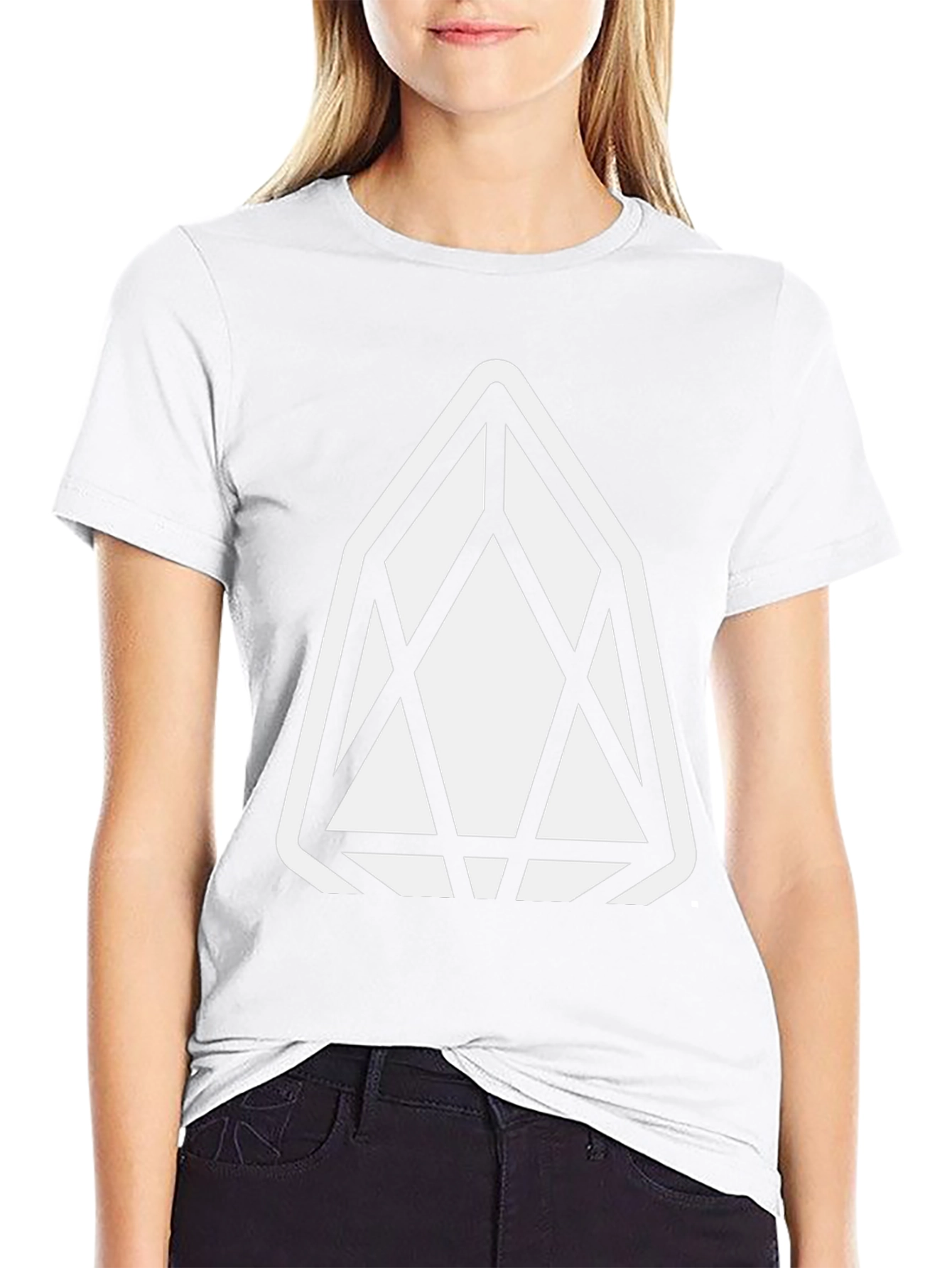 Geometric Graphic Tee - Modern Black T-Shirt