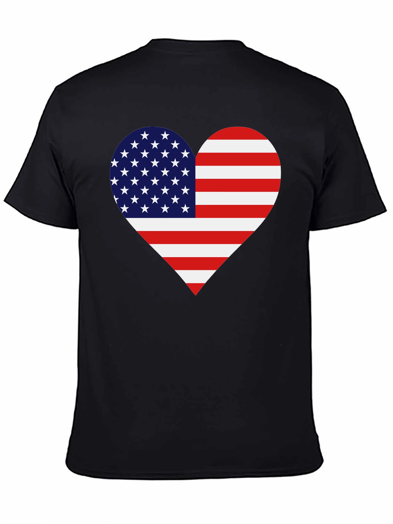 American Flag Heart Graphic Tee - Patriotic Pride