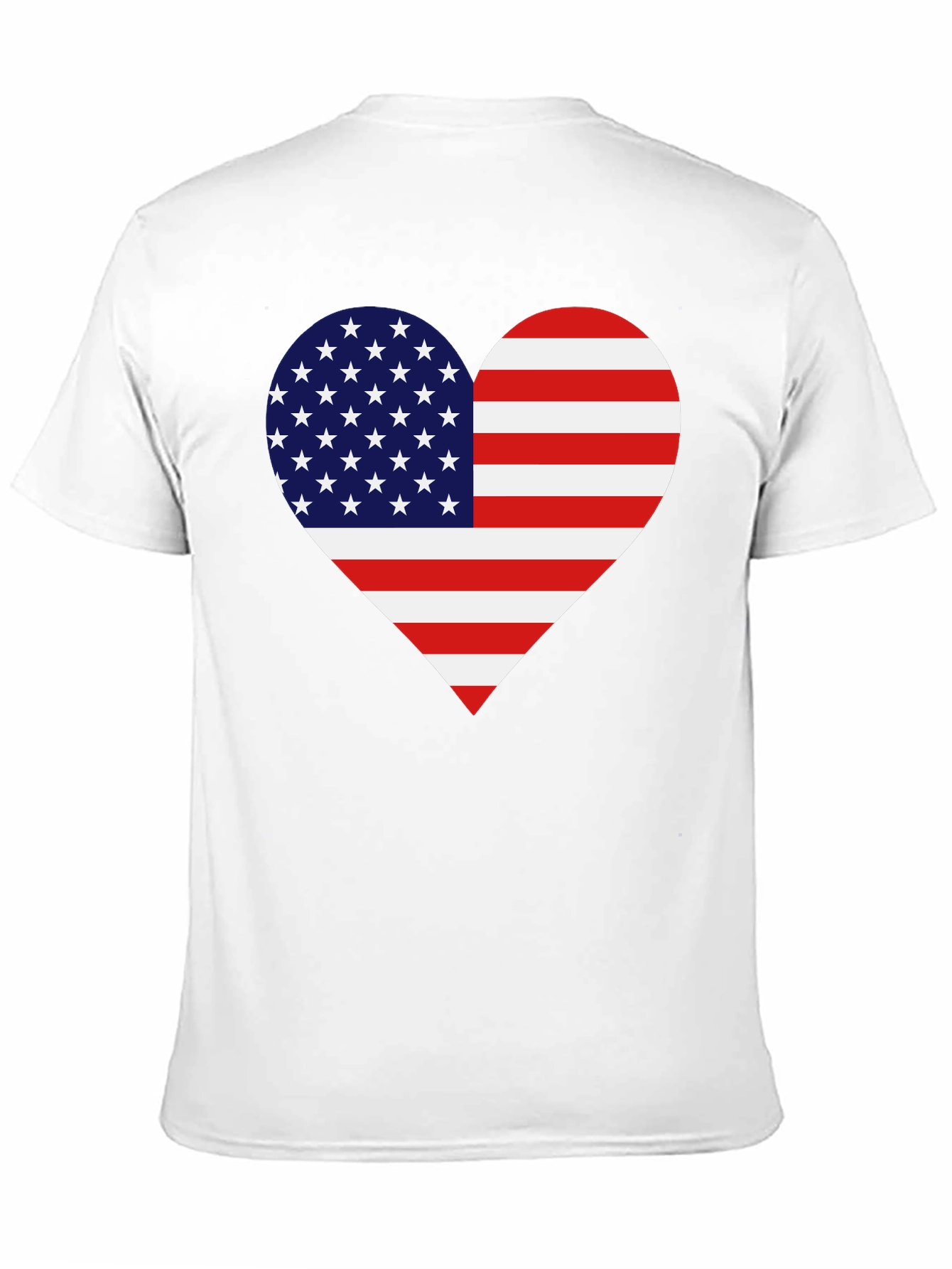 American Flag Heart Graphic Tee - Patriotic Pride
