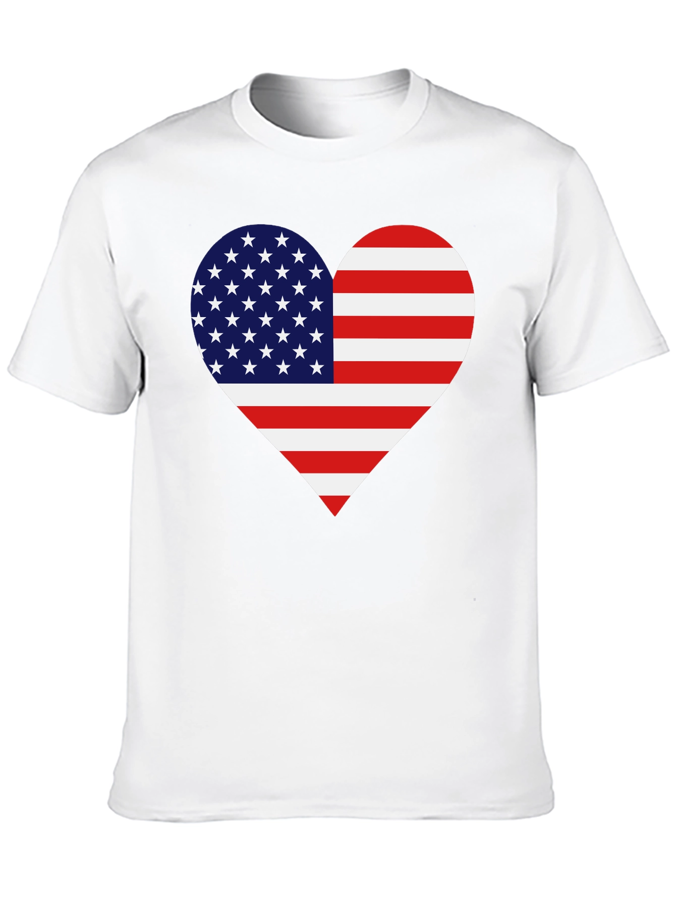 American Flag Heart Graphic Tee - Patriotic Pride
