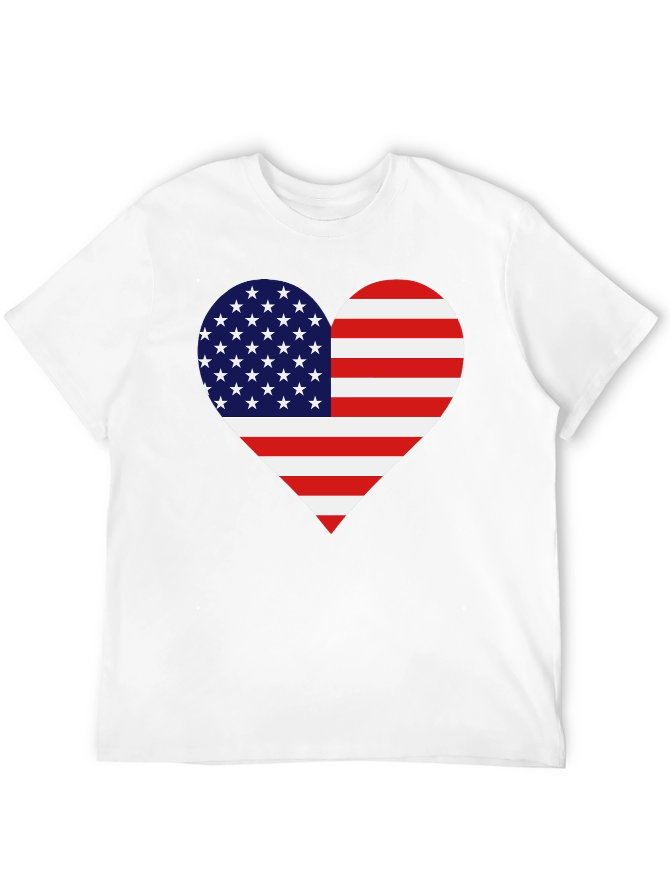 American Flag Heart Graphic Tee - Patriotic Pride