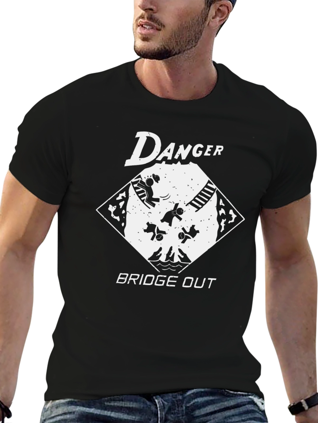 Danger Bridge Out Graphic Tee