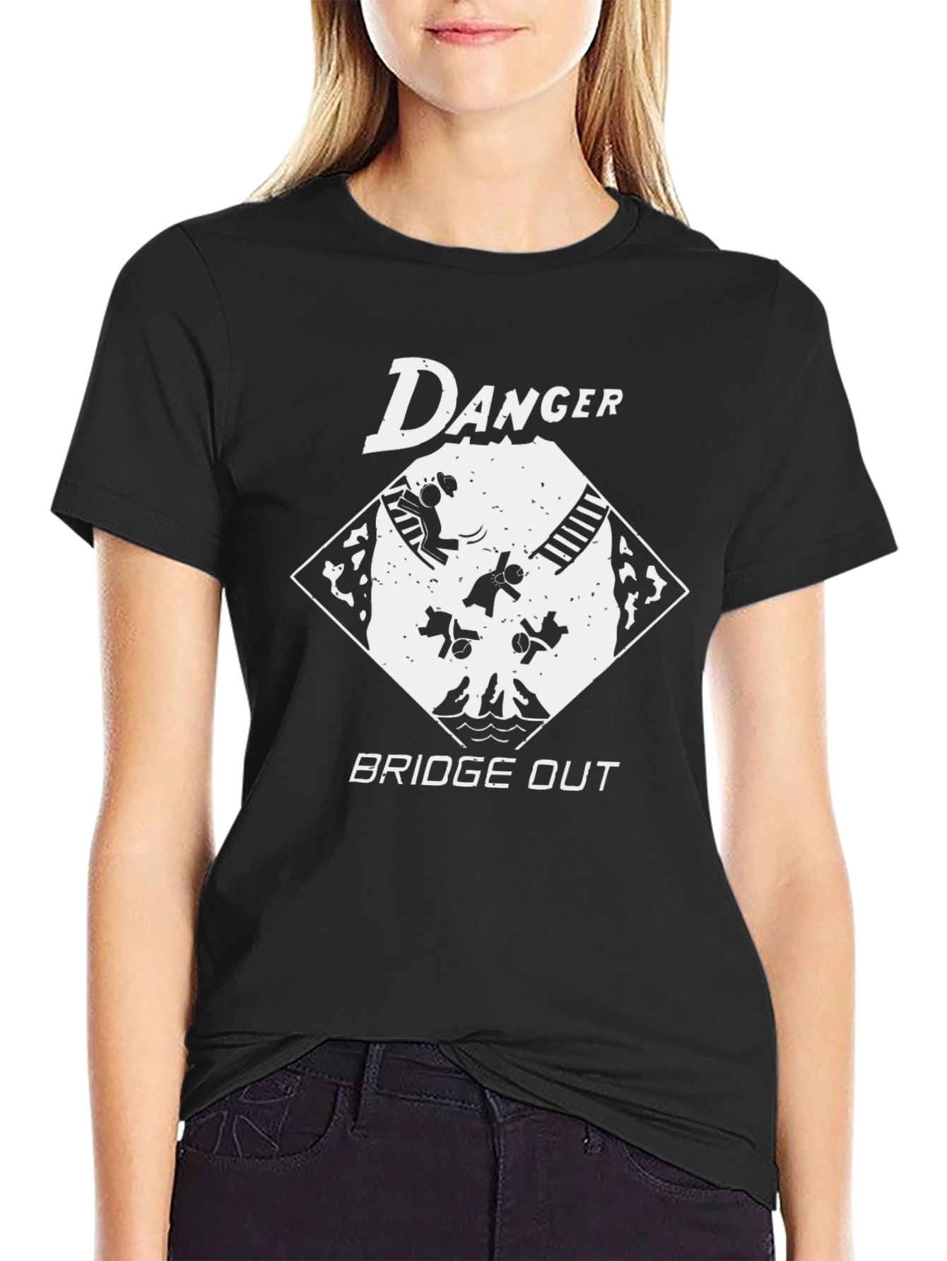 Danger Bridge Out Graphic Tee