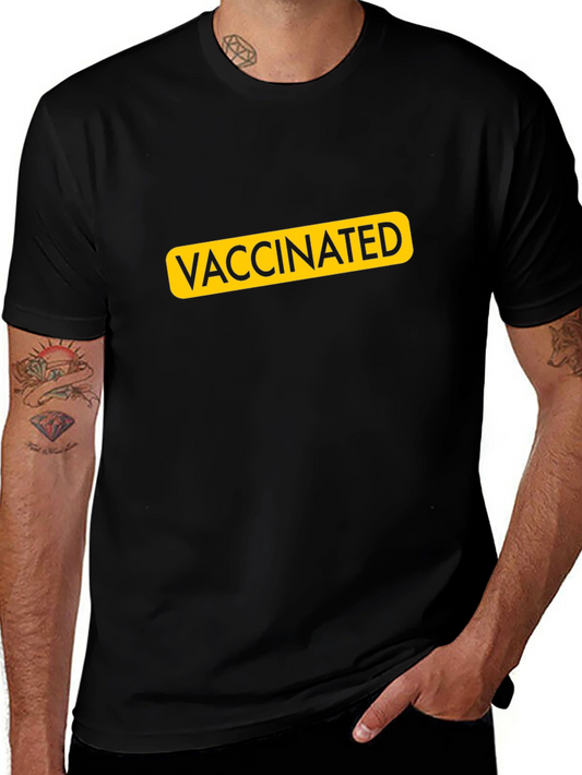 Vaccinated Graphic Tee - Black Unisex T-Shirt