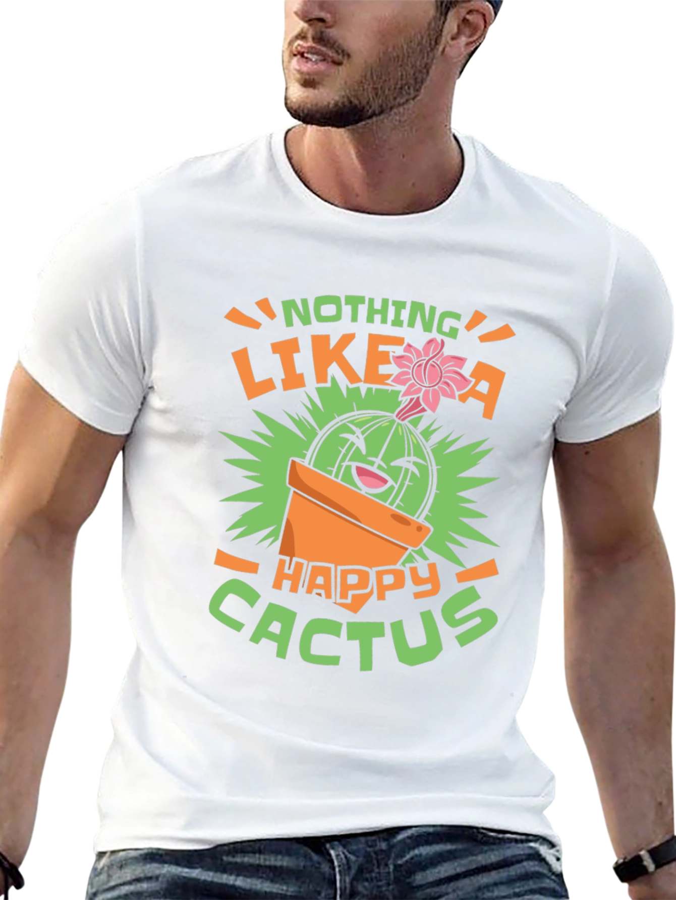 Funny Happy Cactus Graphic Tee