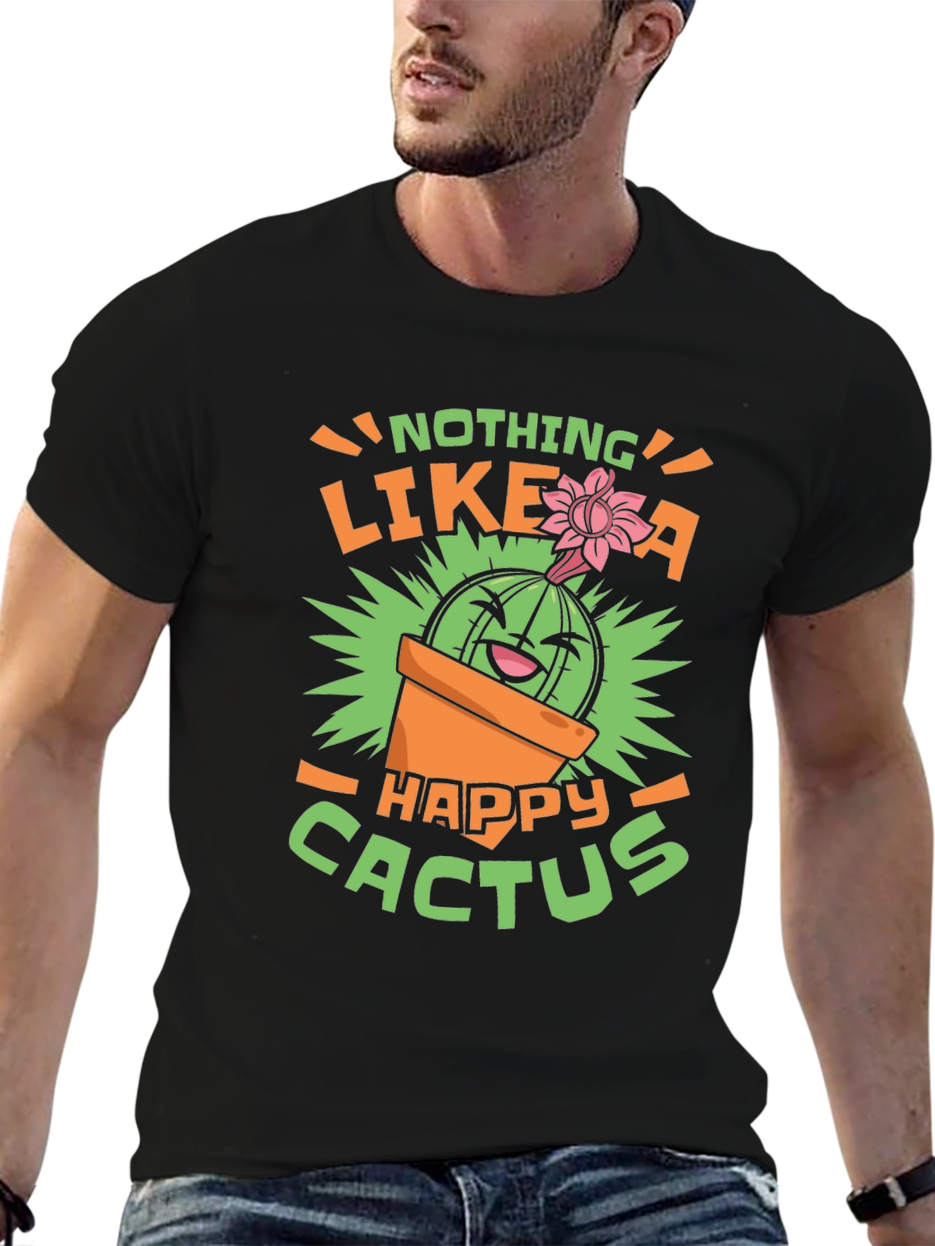 Funny Happy Cactus Graphic Tee
