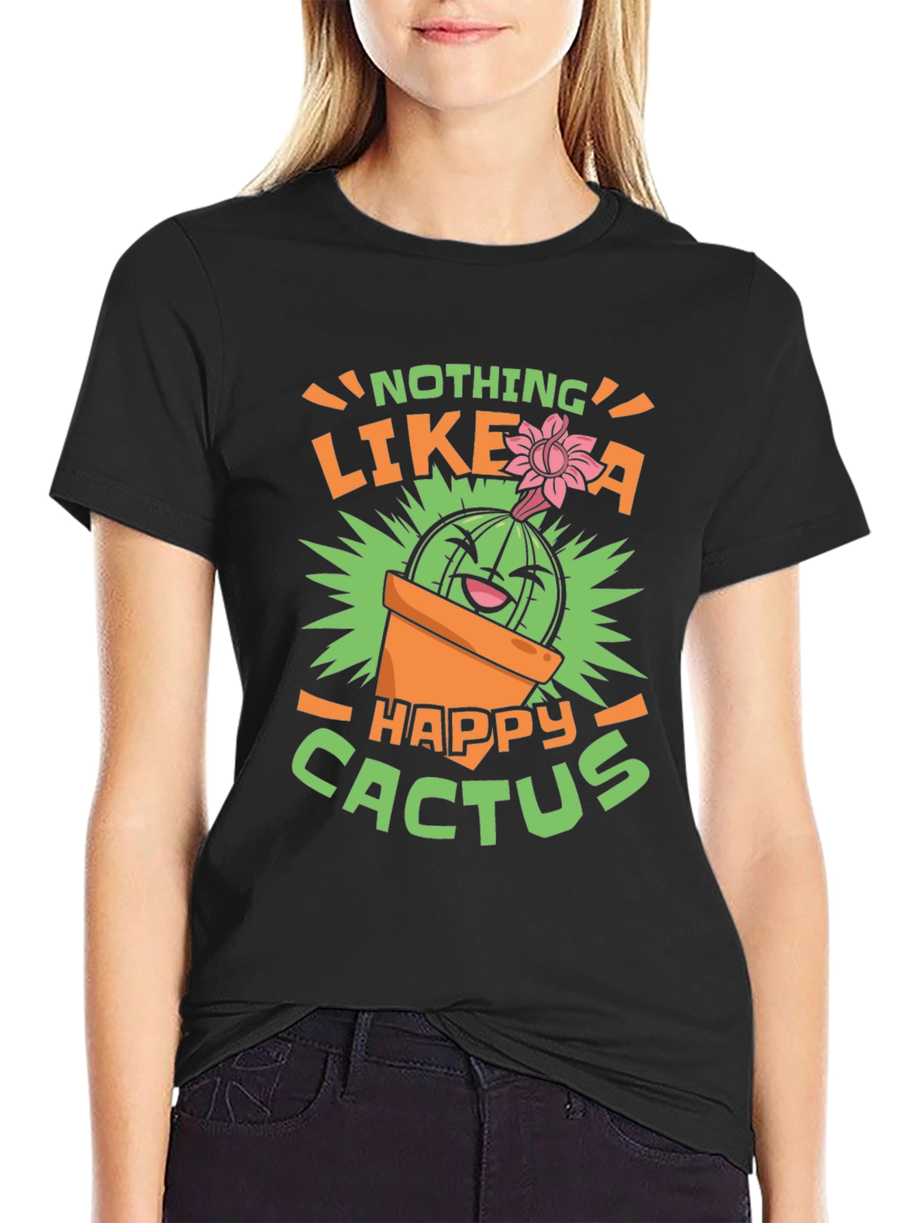 Funny Happy Cactus Graphic Tee