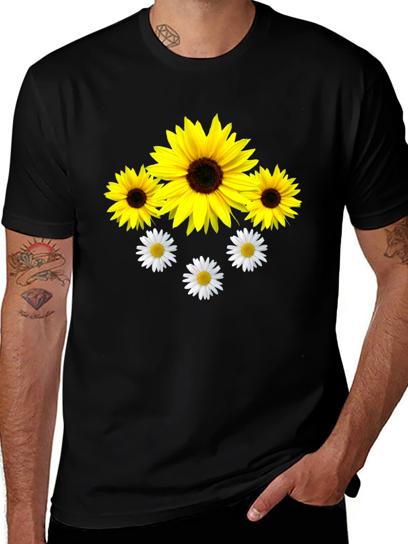 Sunflower and Daisy Graphic Tee - Unisex