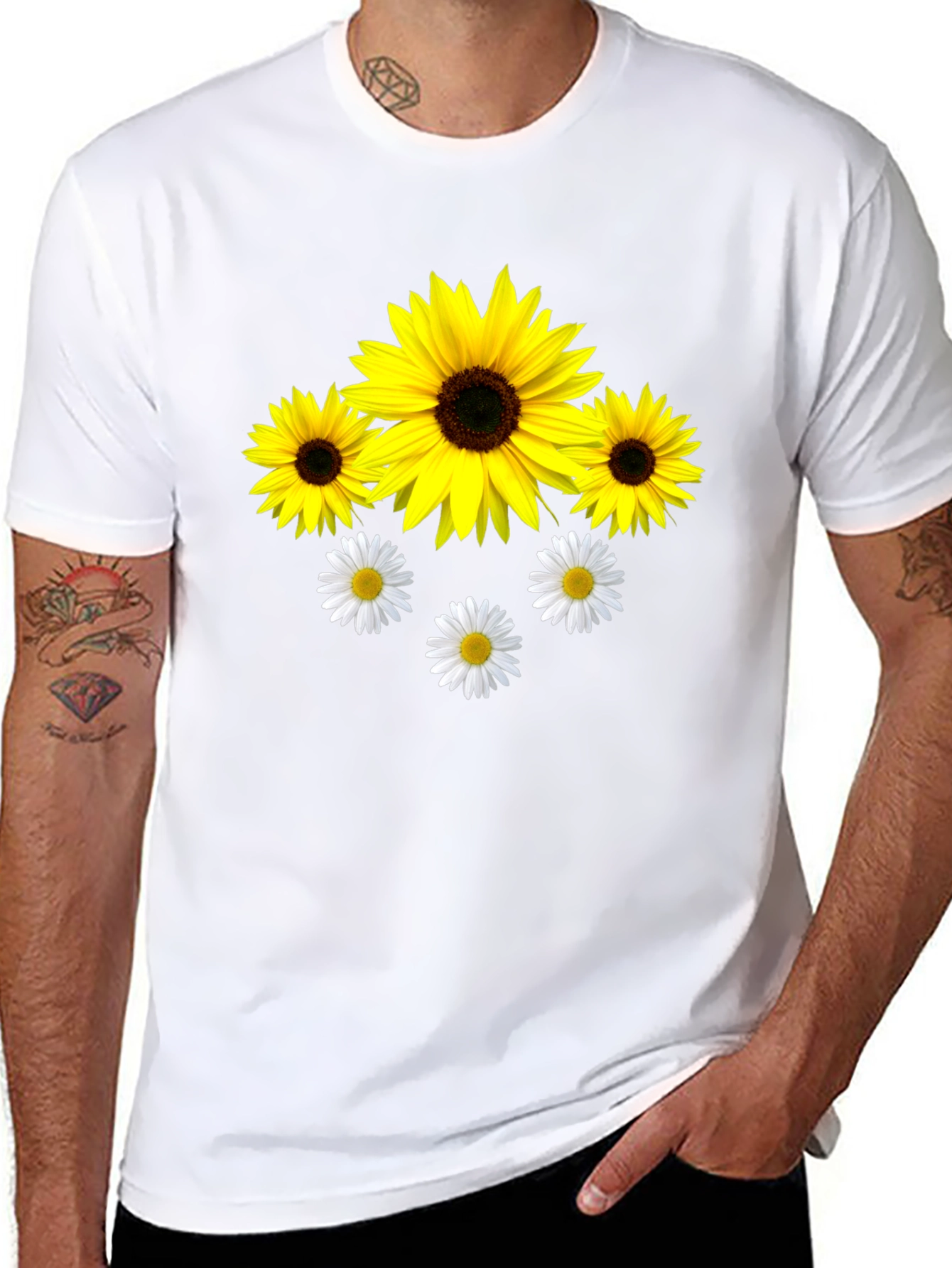 Sunflower and Daisy Graphic Tee - Unisex