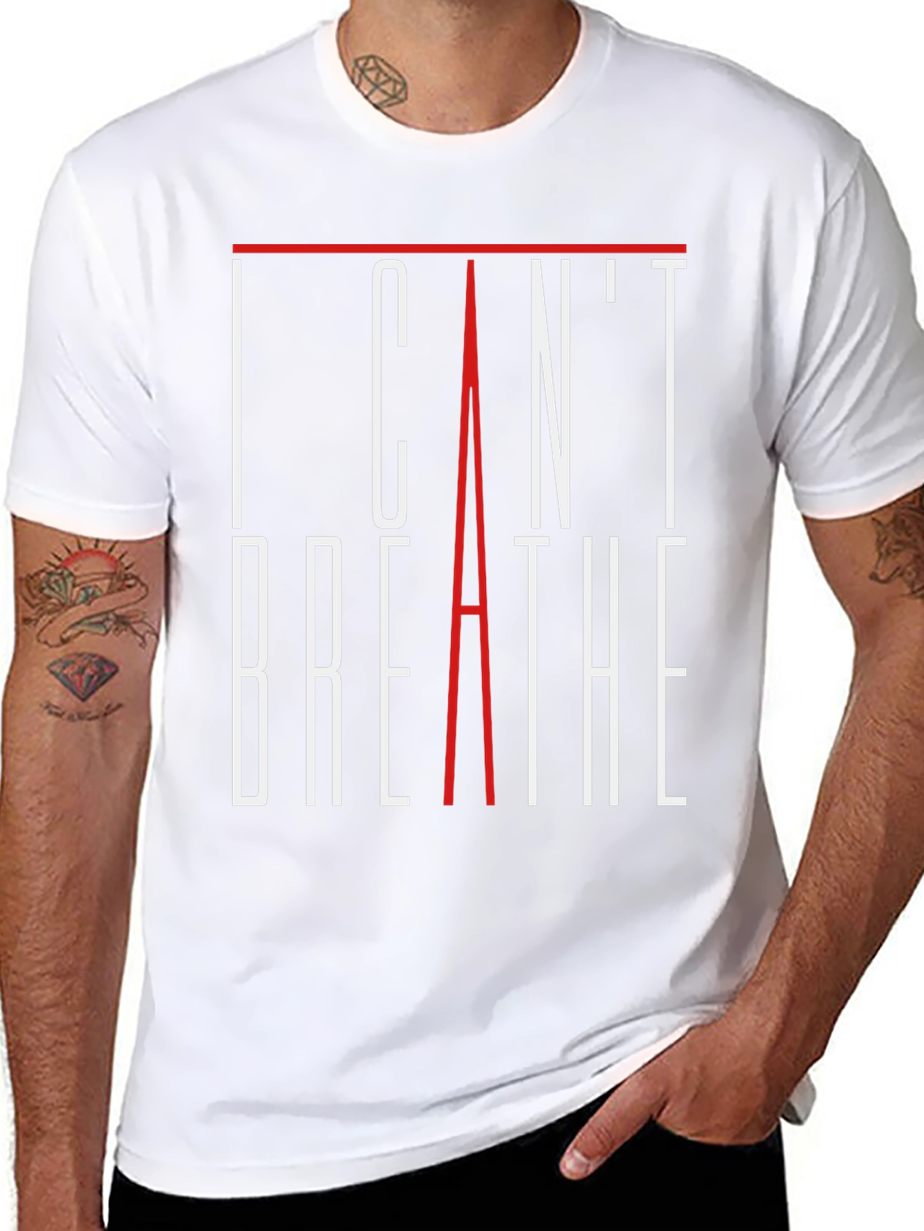 I Cant Breathe Graphic Tee - Statement T-Shirt