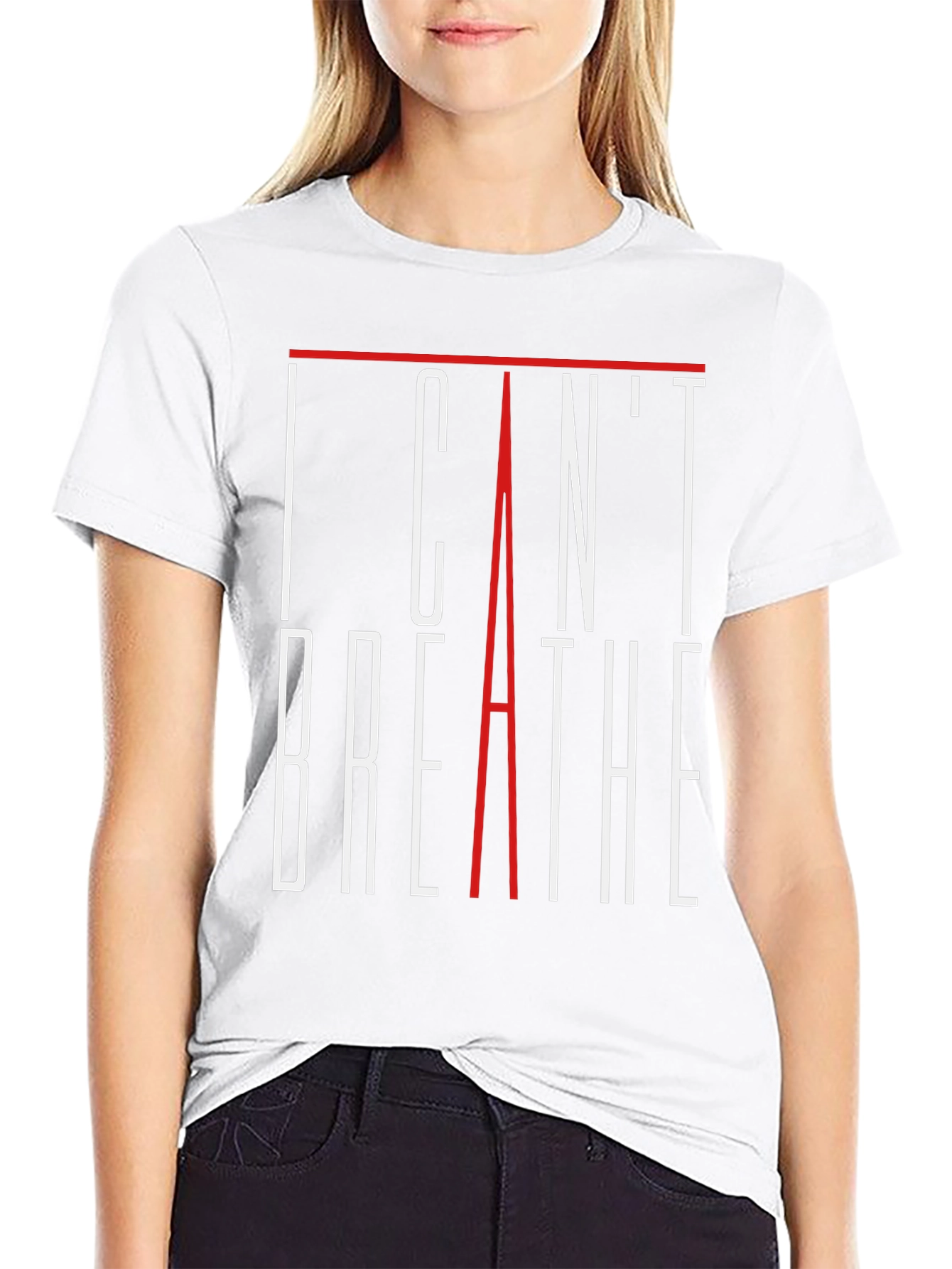 I Cant Breathe Graphic Tee - Statement T-Shirt