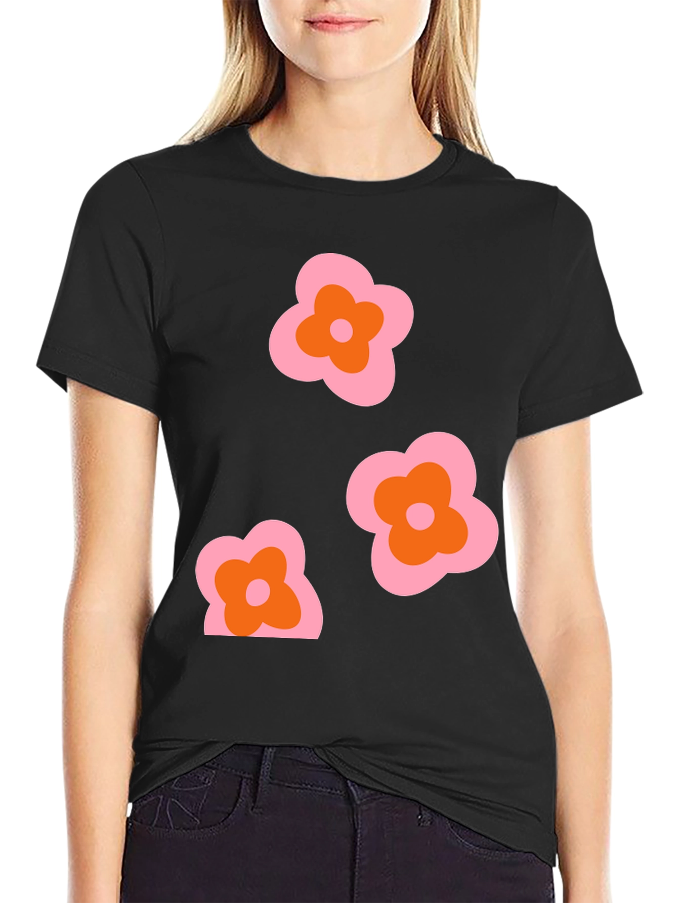 Retro Floral Graphic T-Shirt - Funky 70s Style