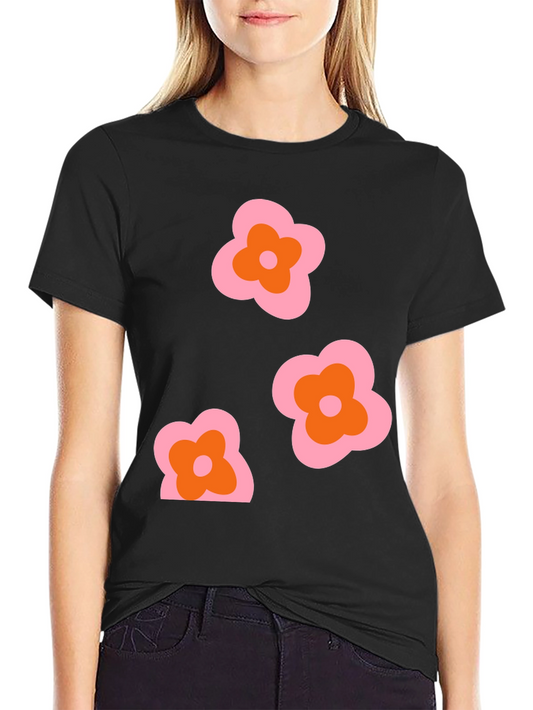 Retro Floral Graphic T-Shirt - Funky 70s Style