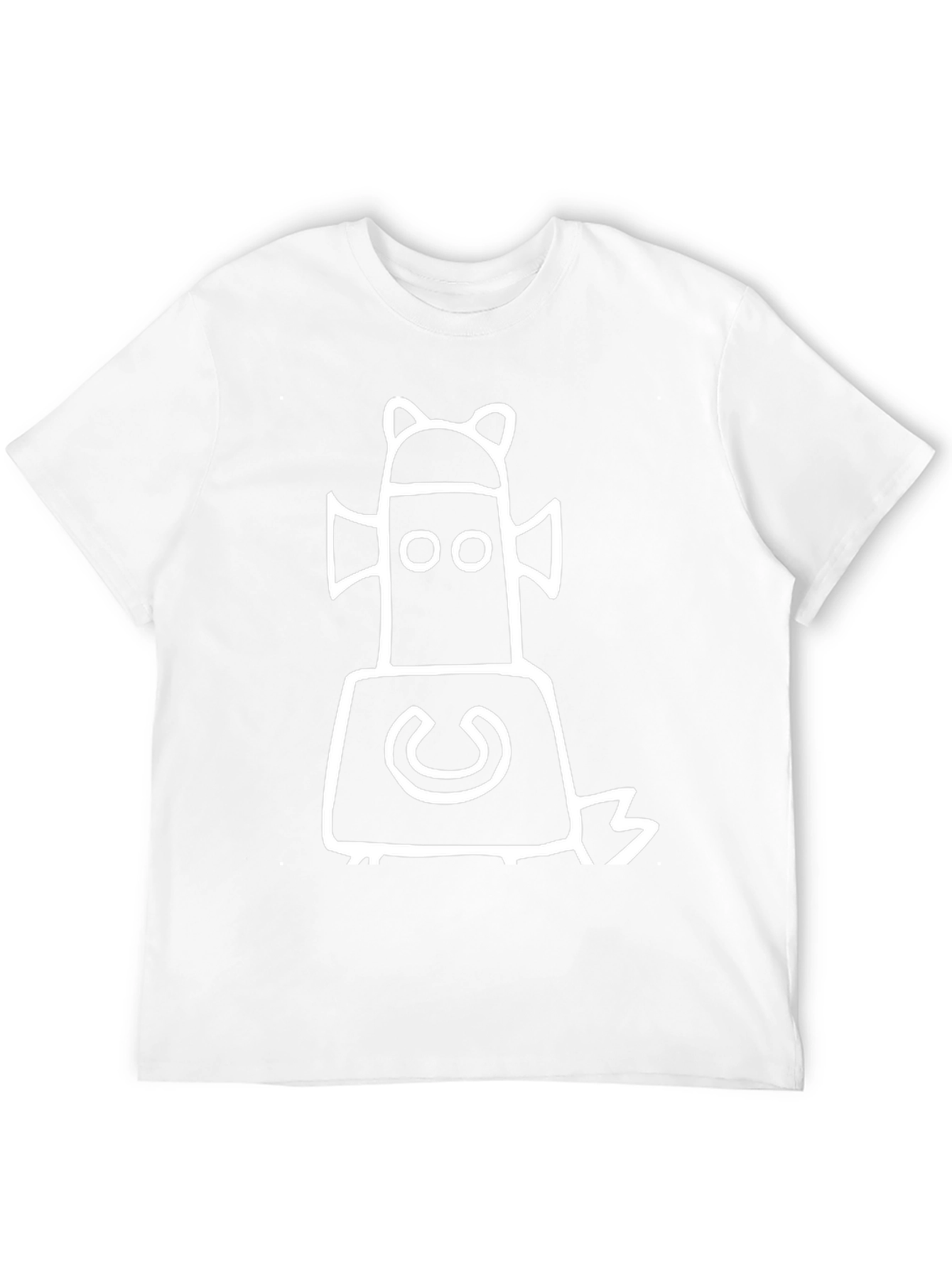 Black T-Shirt with Unique Character Design