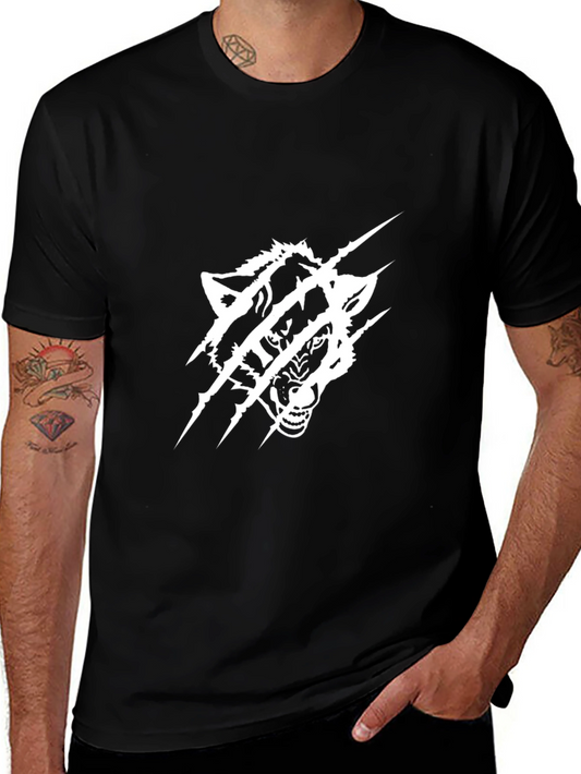Black Wolf Graphic Print Tee