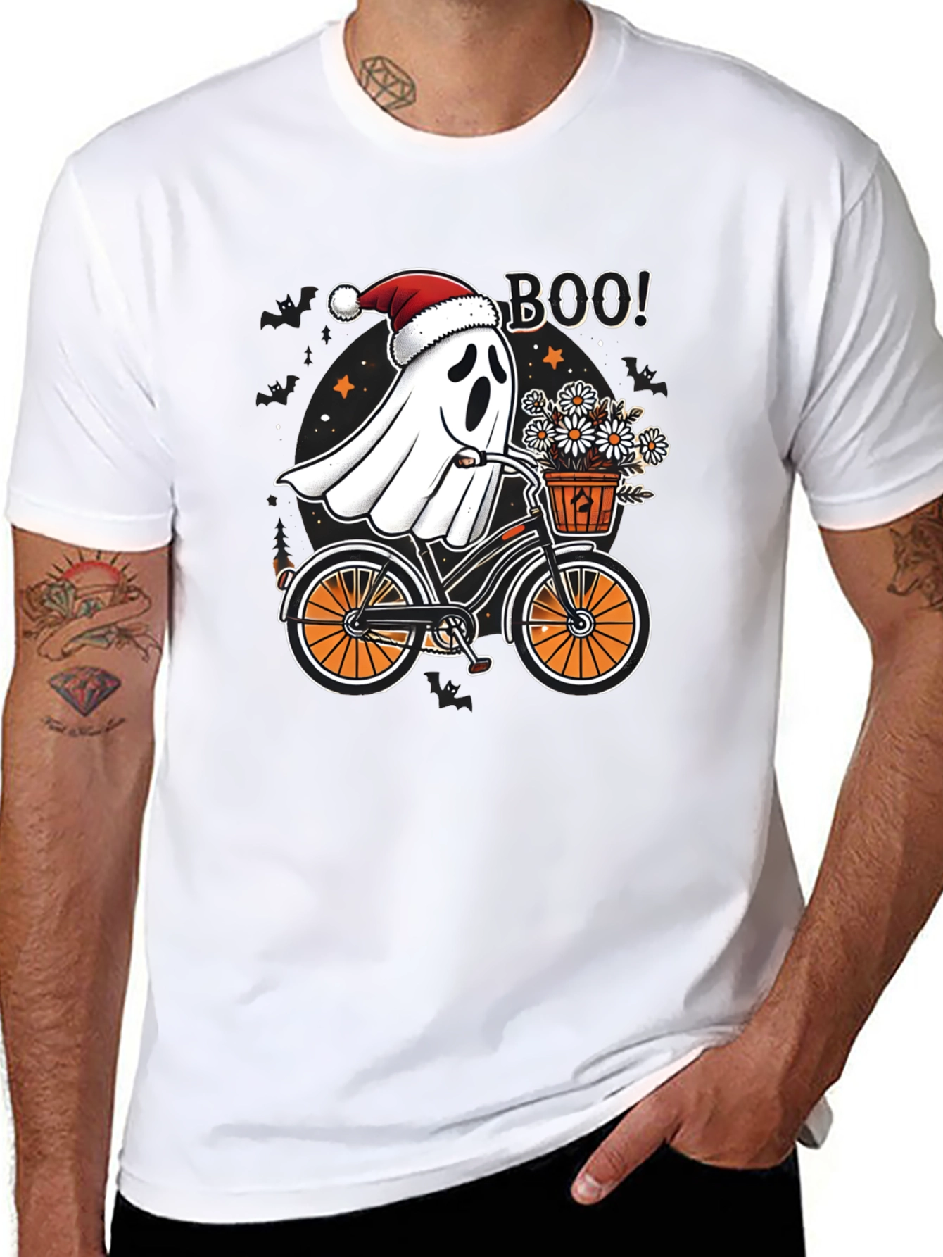 Boo! Ghost Riding Bike T-Shirt
