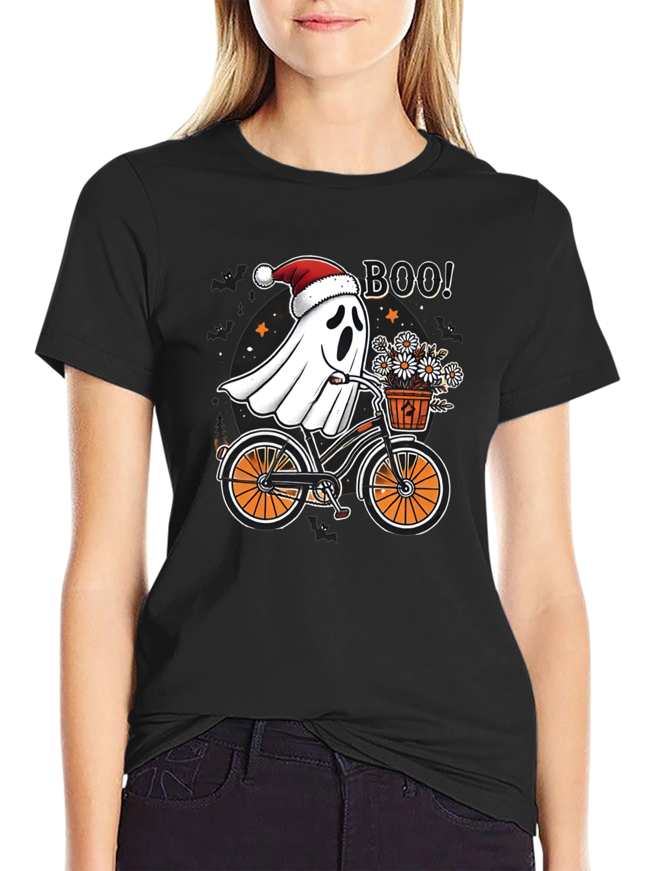 Boo! Ghost Riding Bike T-Shirt