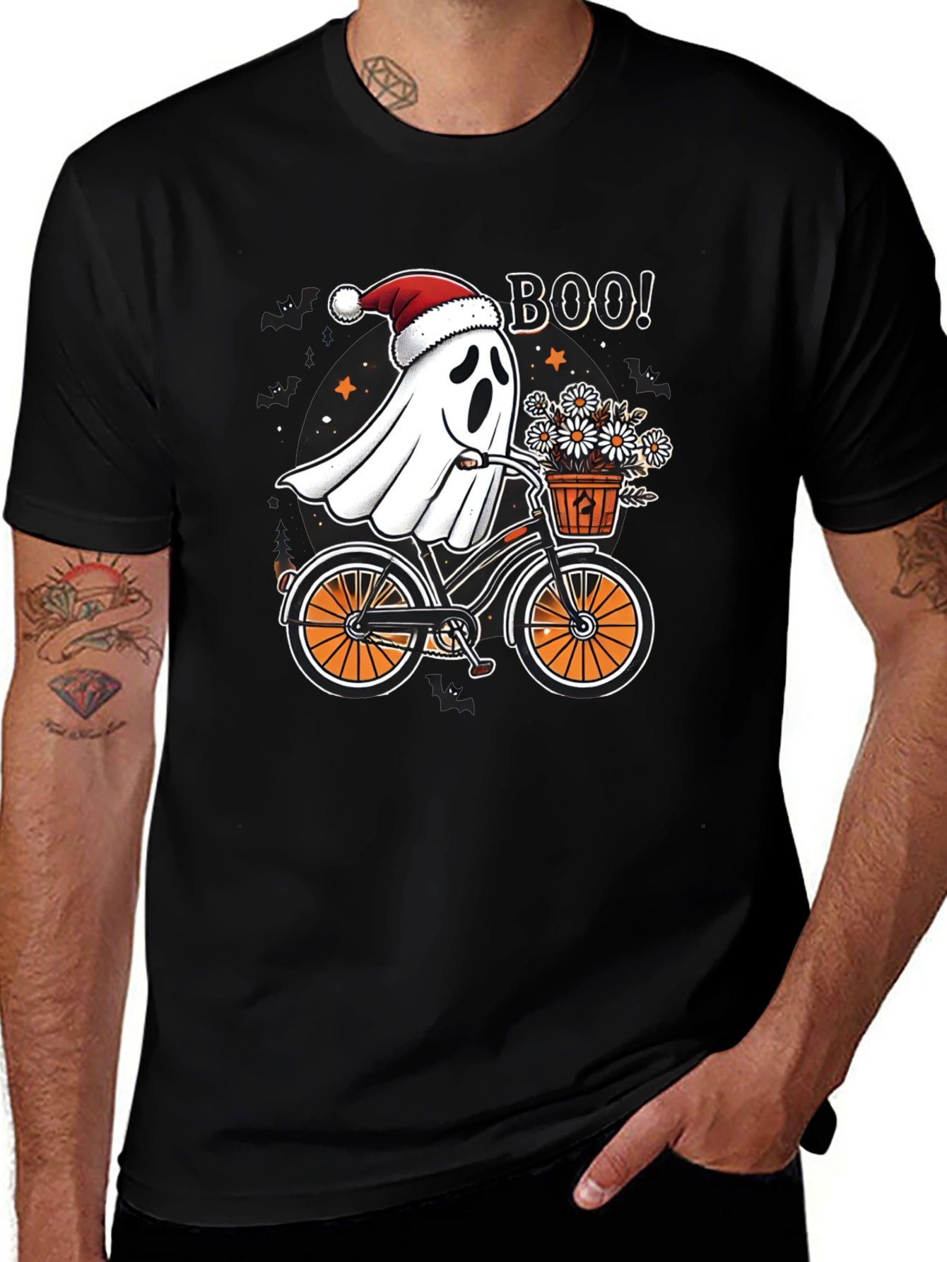 Boo! Ghost Riding Bike T-Shirt