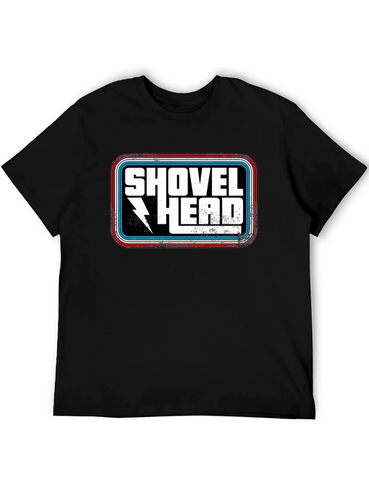 Shovel Head Graphic Tee - Retro Style Black T-Shirt