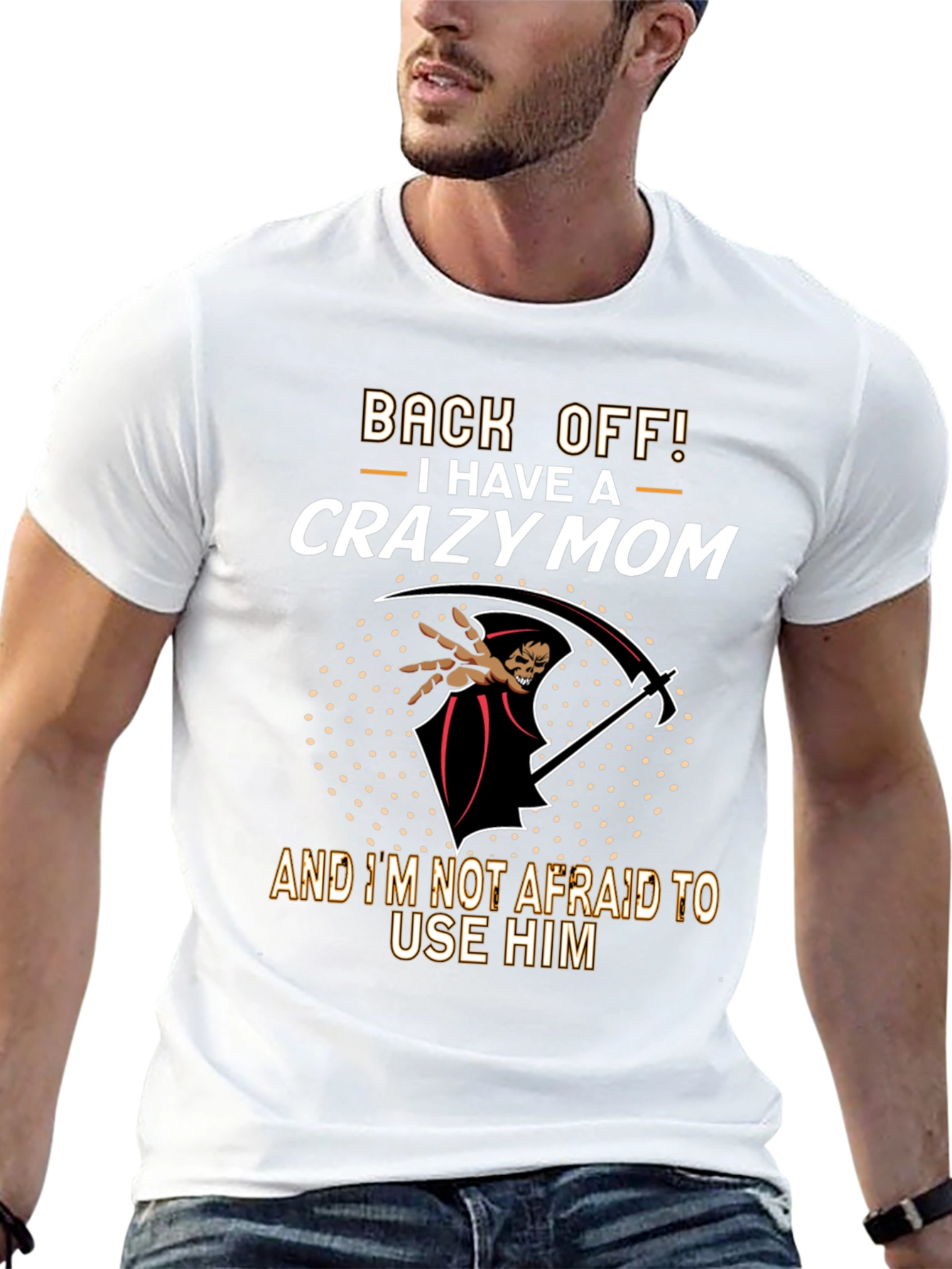 Crazy Mom T-Shirt - Grim Reaper Design
