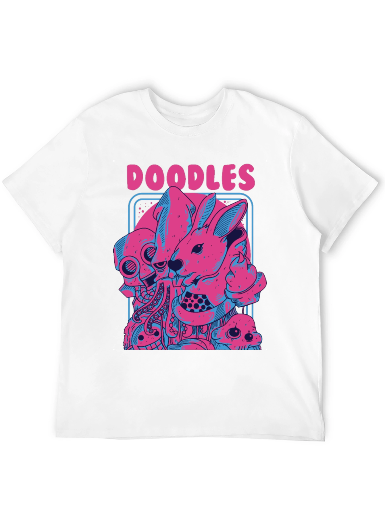 Doodles Graphic Print Black T-Shirt