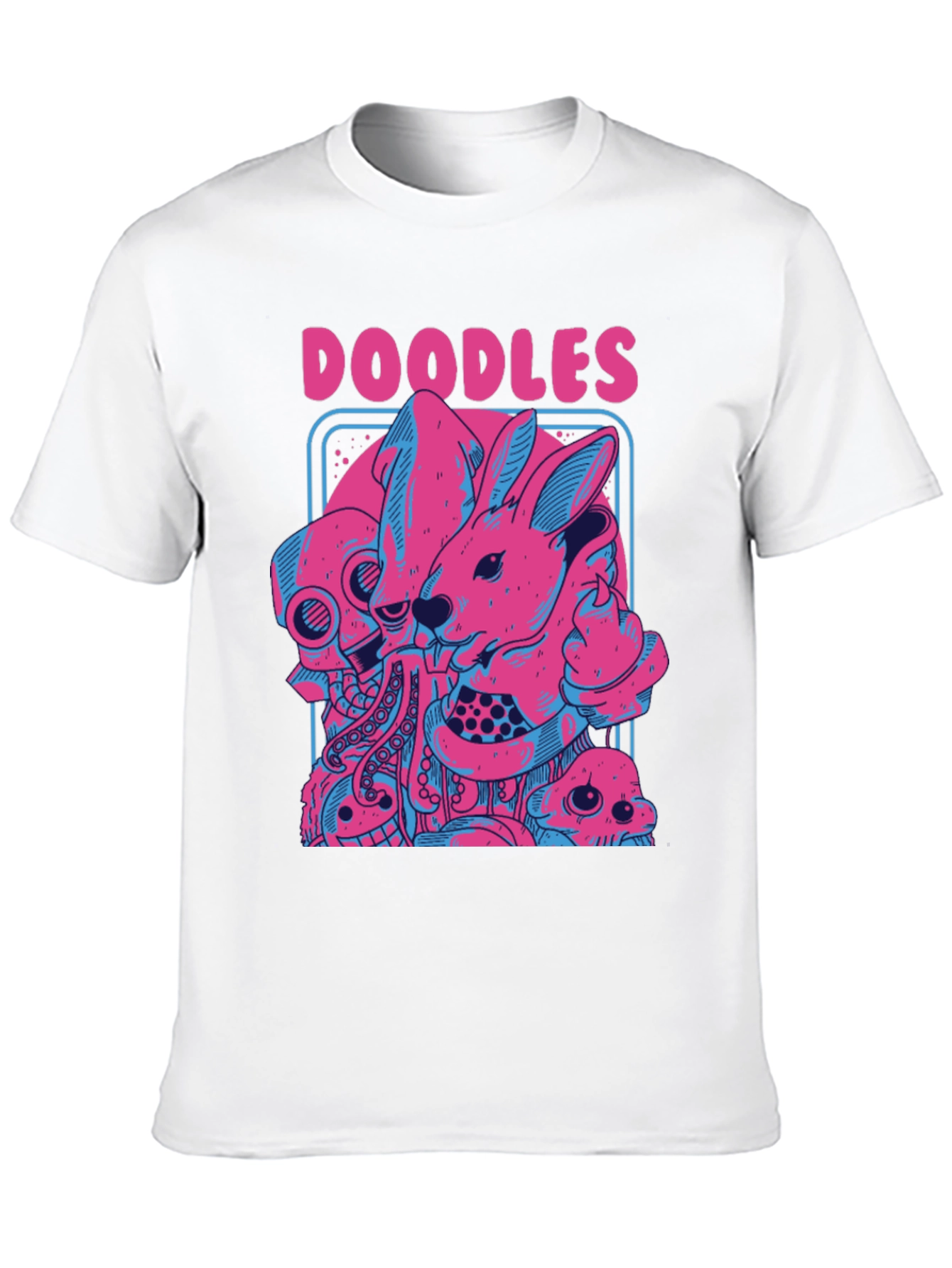 Doodles Graphic Print Black T-Shirt