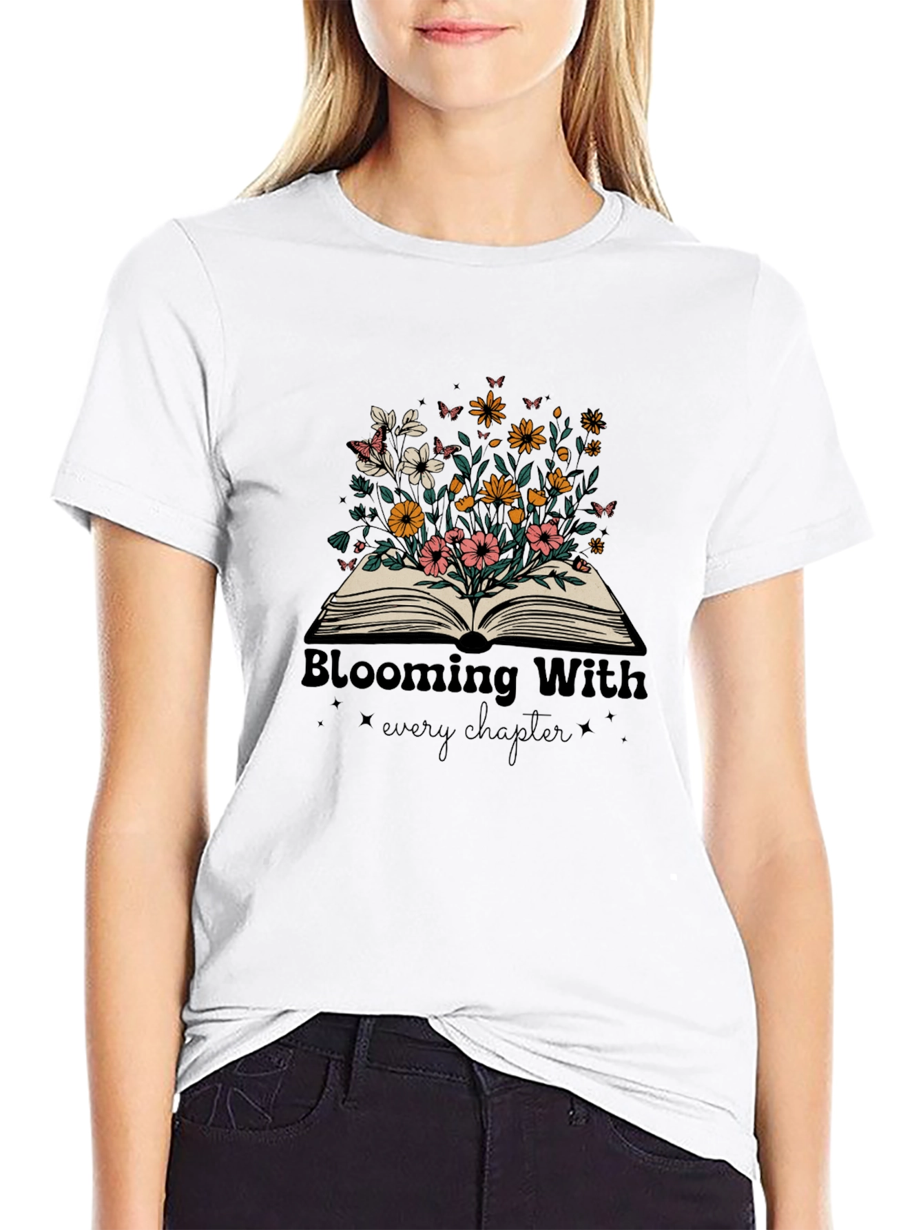 Blooming With Every Chapter Graphic Tee