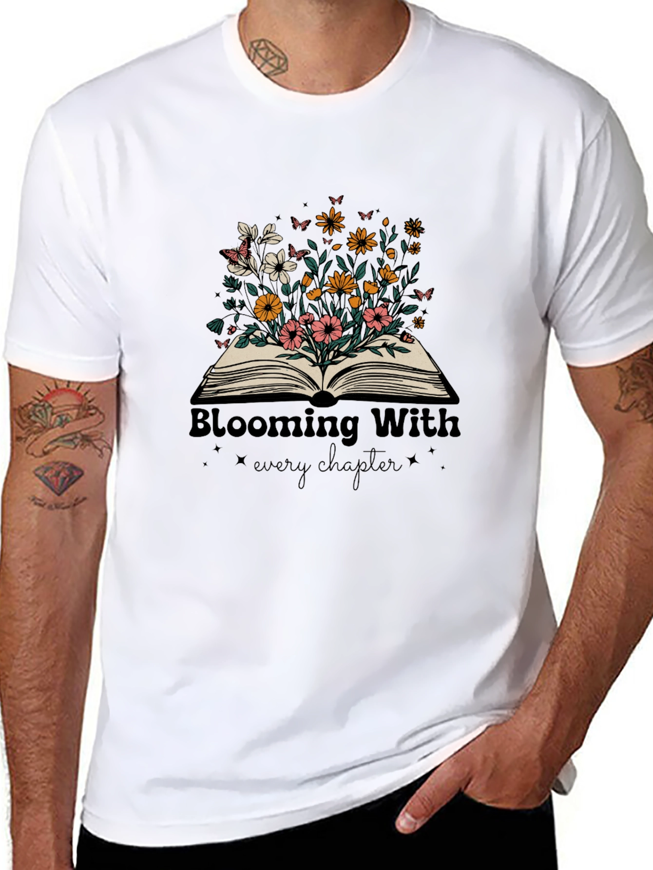 Blooming With Every Chapter Graphic Tee