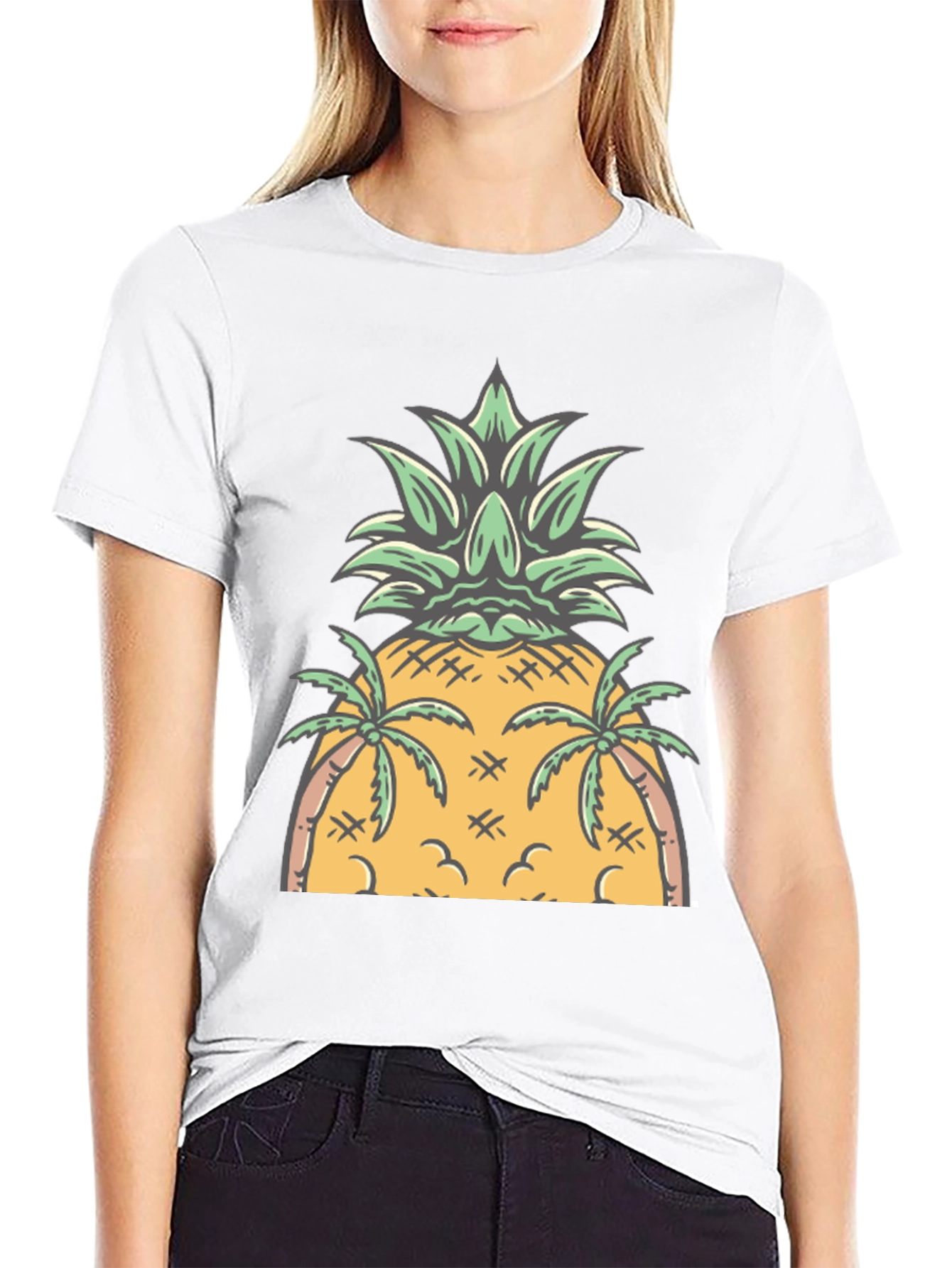Tropical Pineapple Graphic Tee - Summer Vibes