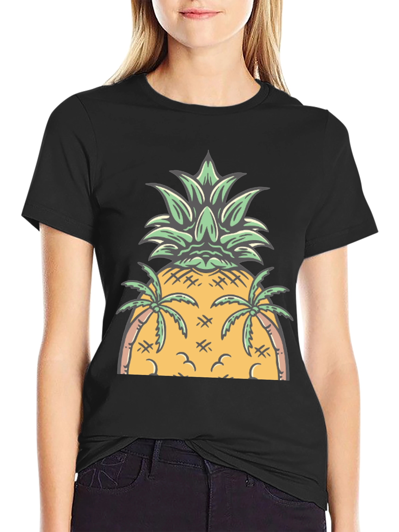 Tropical Pineapple Graphic Tee - Summer Vibes