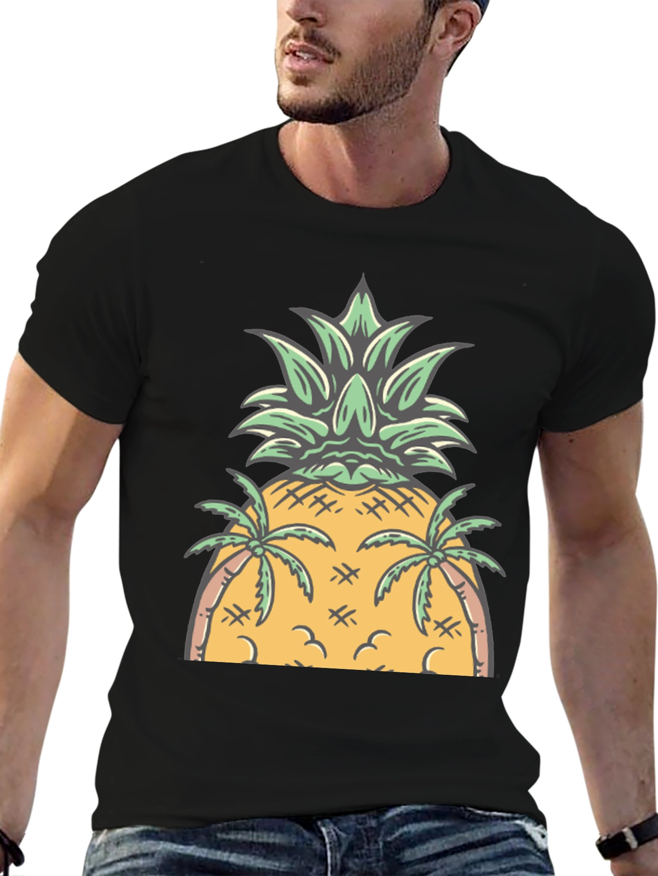 Tropical Pineapple Graphic Tee - Summer Vibes