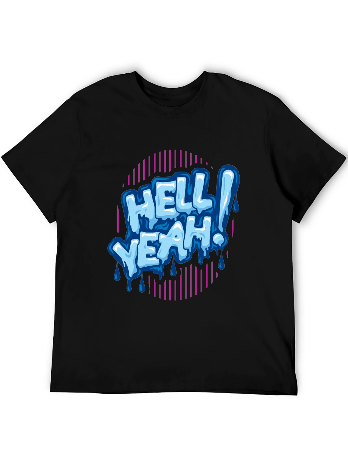 Hell Yeah! Graphic Print Mens Black T-Shirt
