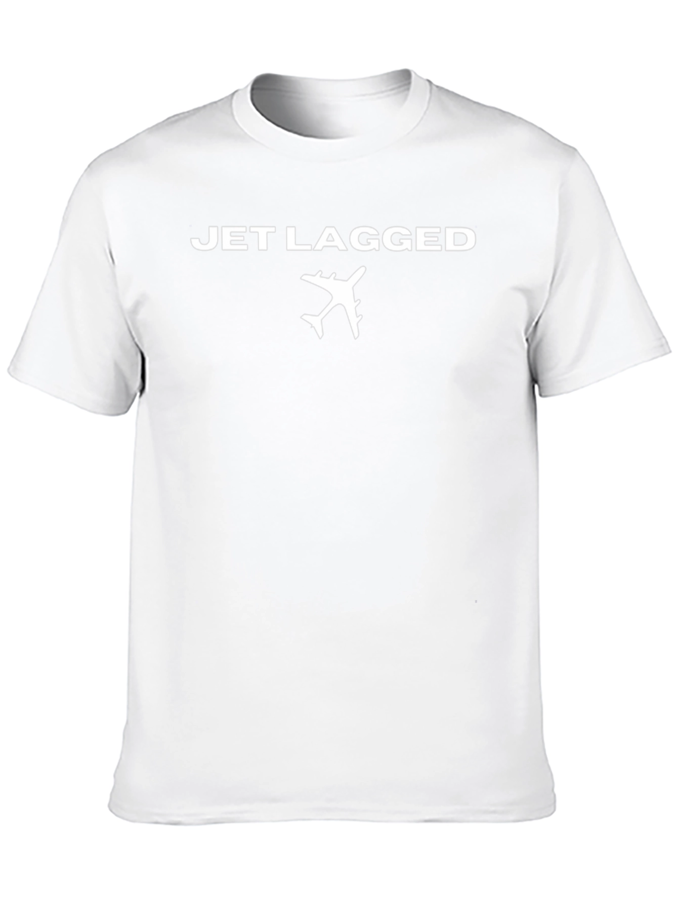 Jet Lagged T-Shirt - Black Crew Neck Graphic Tee