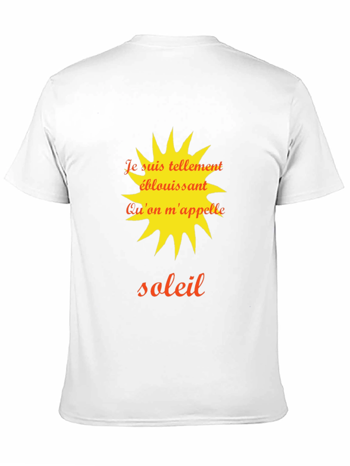 Stylish Black T-Shirt with a French Sun Design