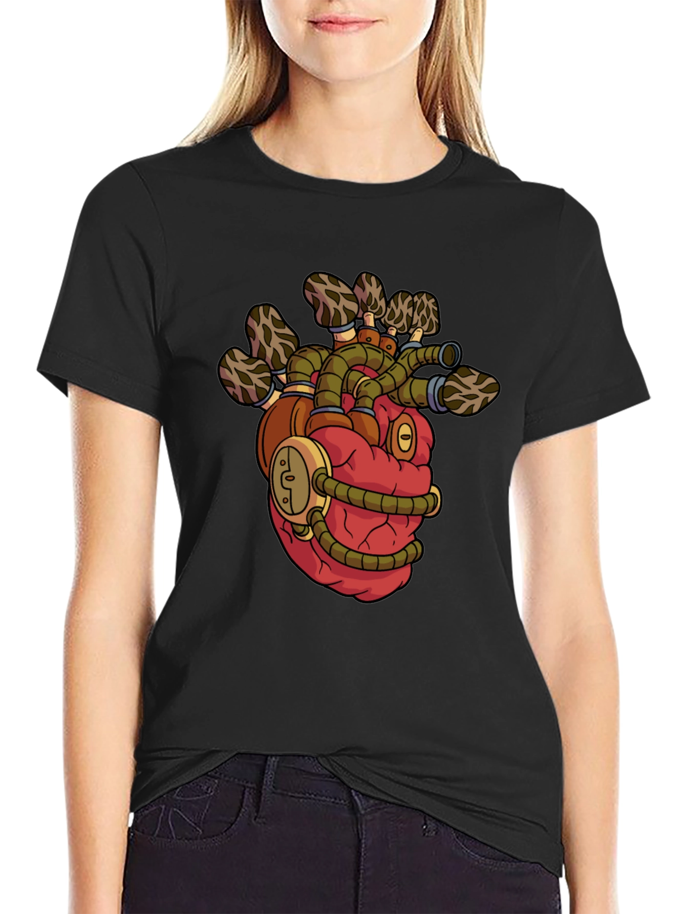 Steampunk Heart Graphic Tee - Unique Design!